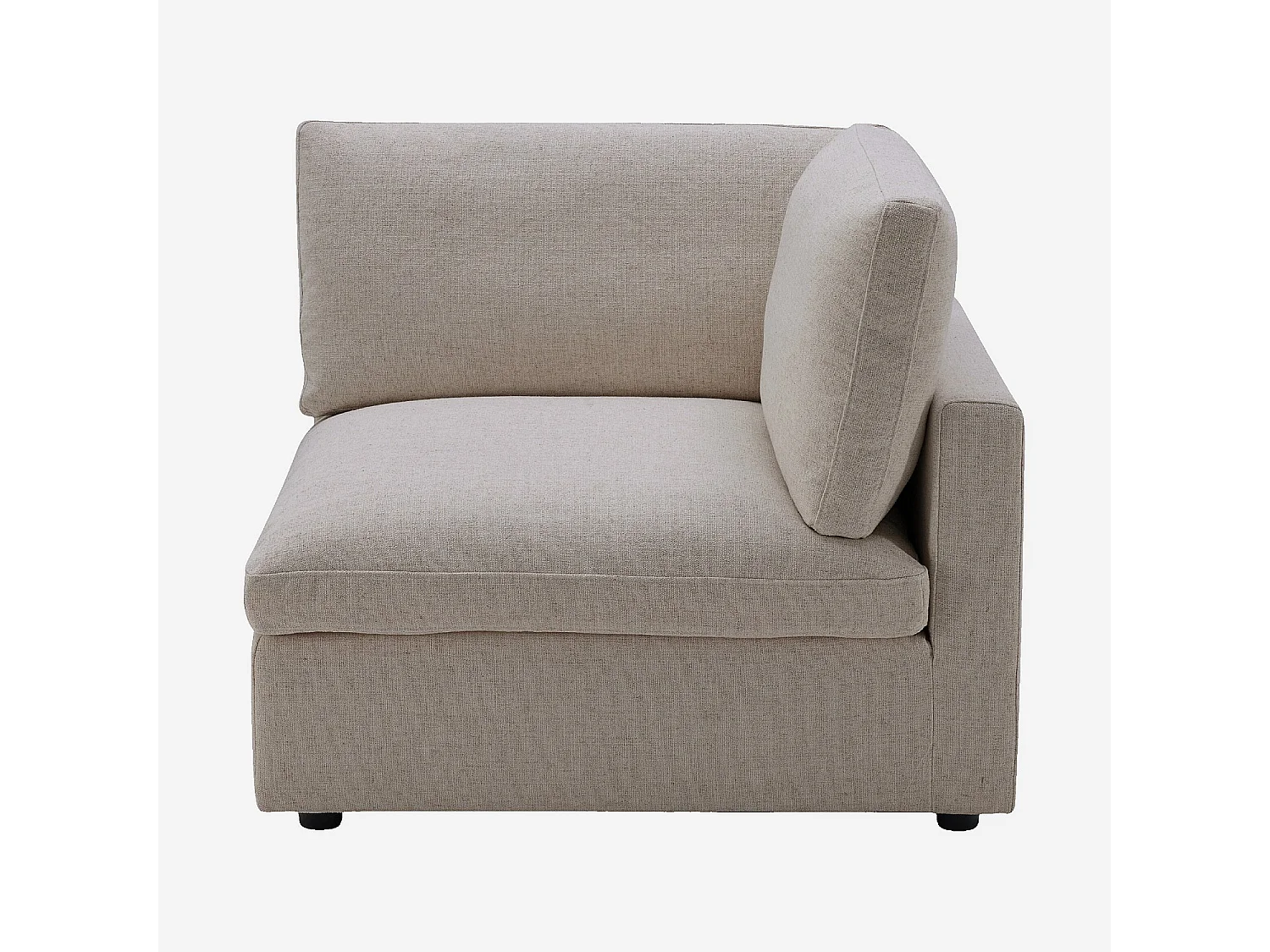 Habitat - Fauteuil d'angle en tissu - Taupe LAVINIO