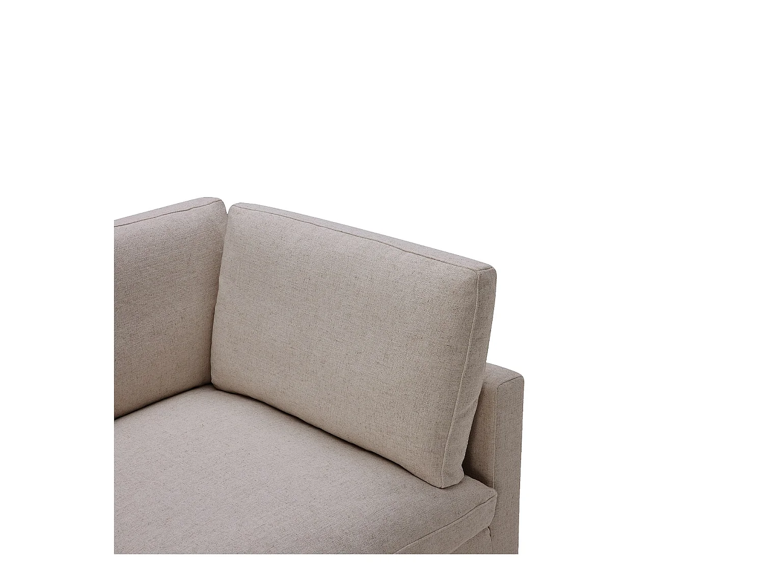 Habitat - Fauteuil d'angle en tissu - Taupe - Lavinio