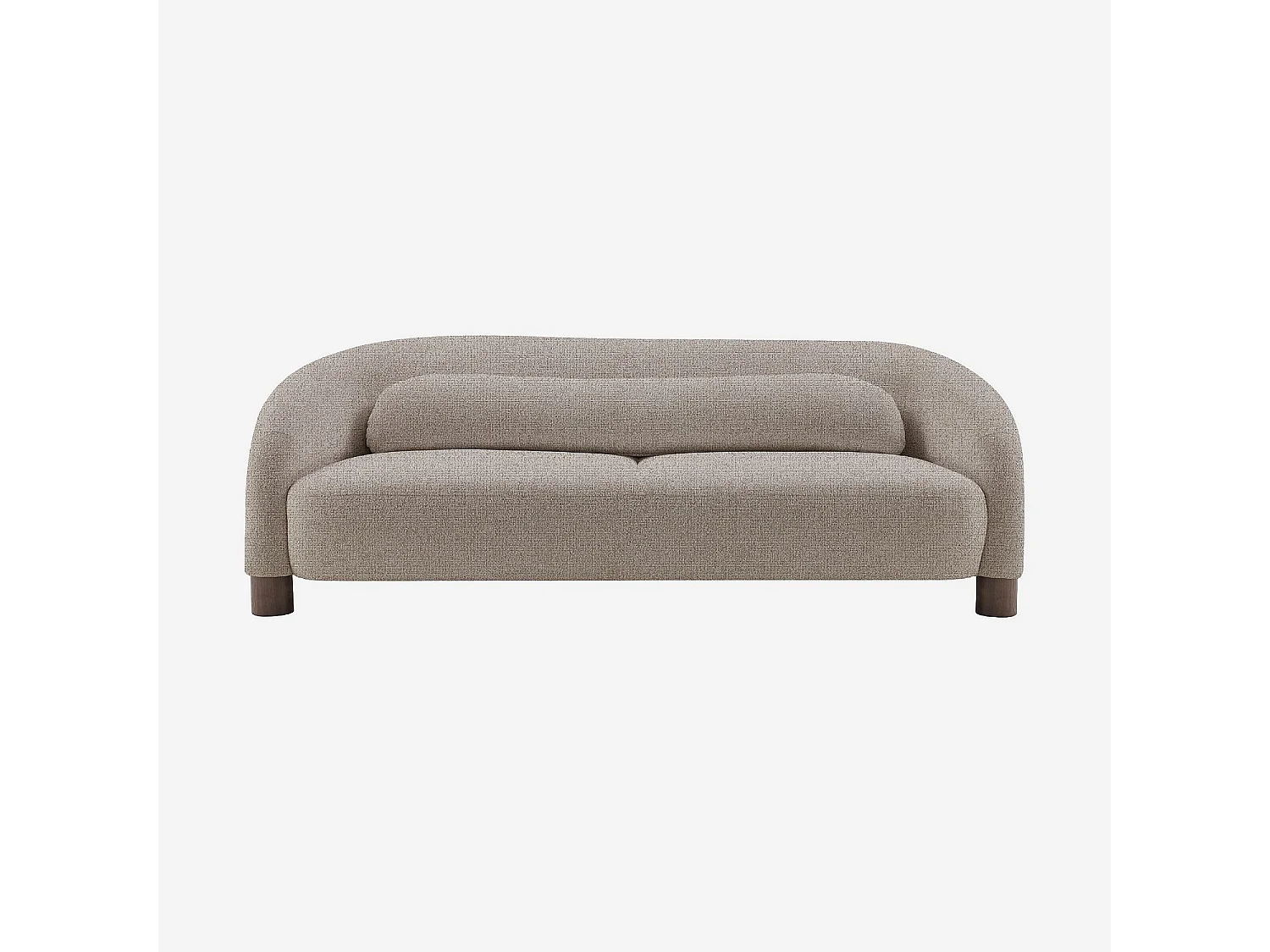 Canapé 3 places en tissu chenille et bois massif finition noyer - Taupe mélangé - Design by Morten Georgsen