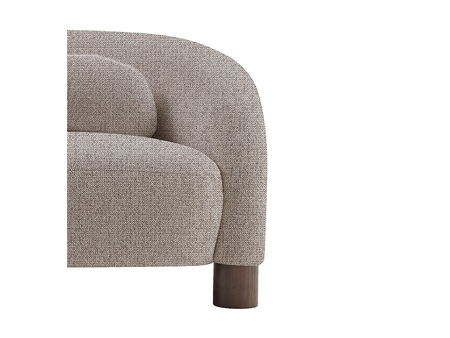 Habitat - Canapé 3 places en tissu chenille et bois massif finition noyer - Taupe mélangé - Design by Morten Georgsen - Galina