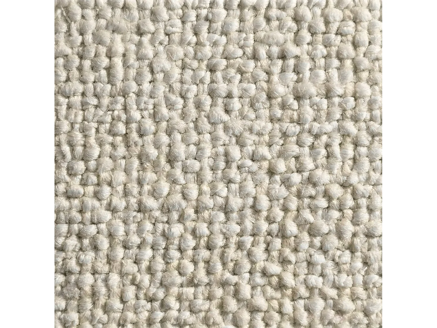 Canapé 3 places en tissu chenille Nino - Crème
