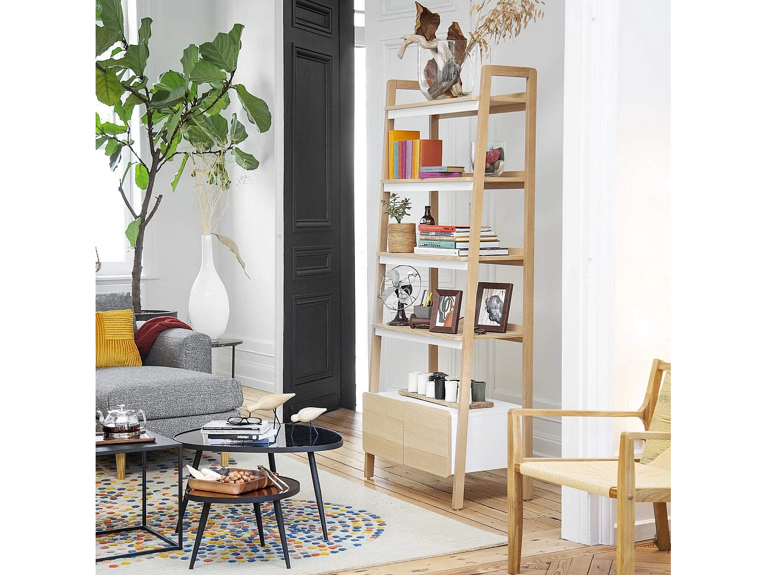 Habitat - Etagère en chêne - Naturel - Design by Adrien Carvès - Sebastien