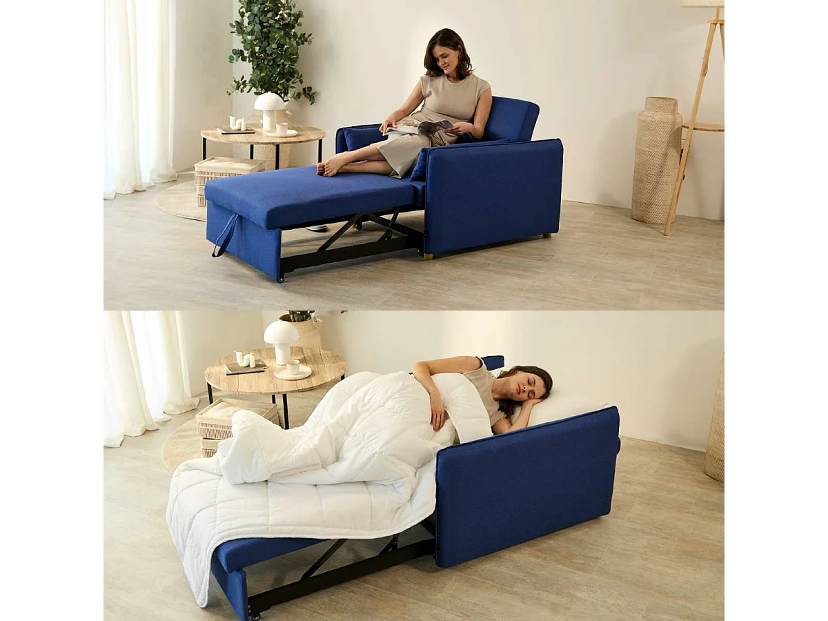 Sillón Cama  Nest 1 Azul Marino - Nalui