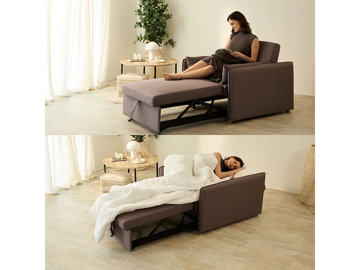 Sillón Cama  Nest 1 Marrón Chocolate - Nalui