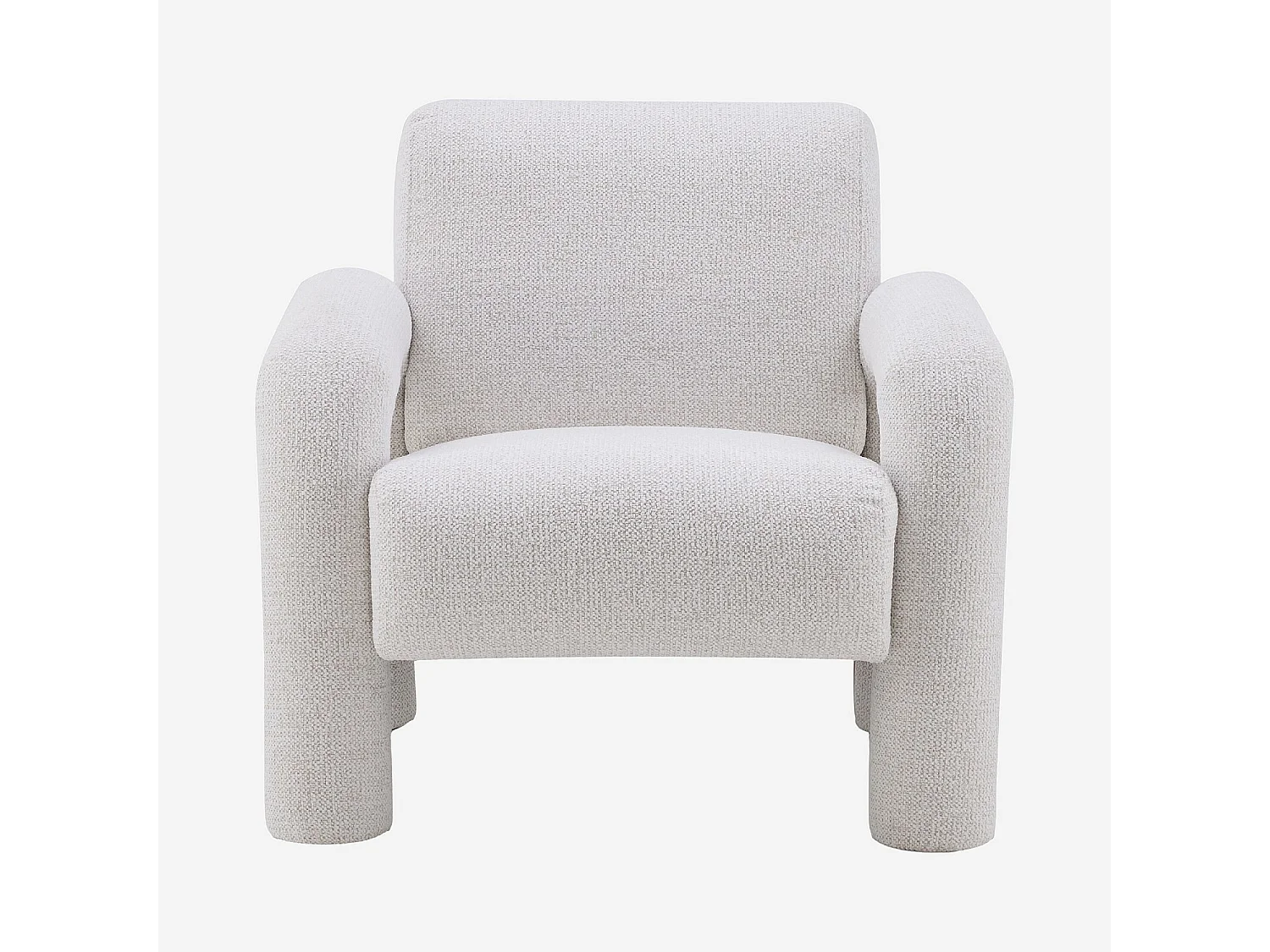 Habitat - Fauteuil design en tissu texturé - Crème - Felicie