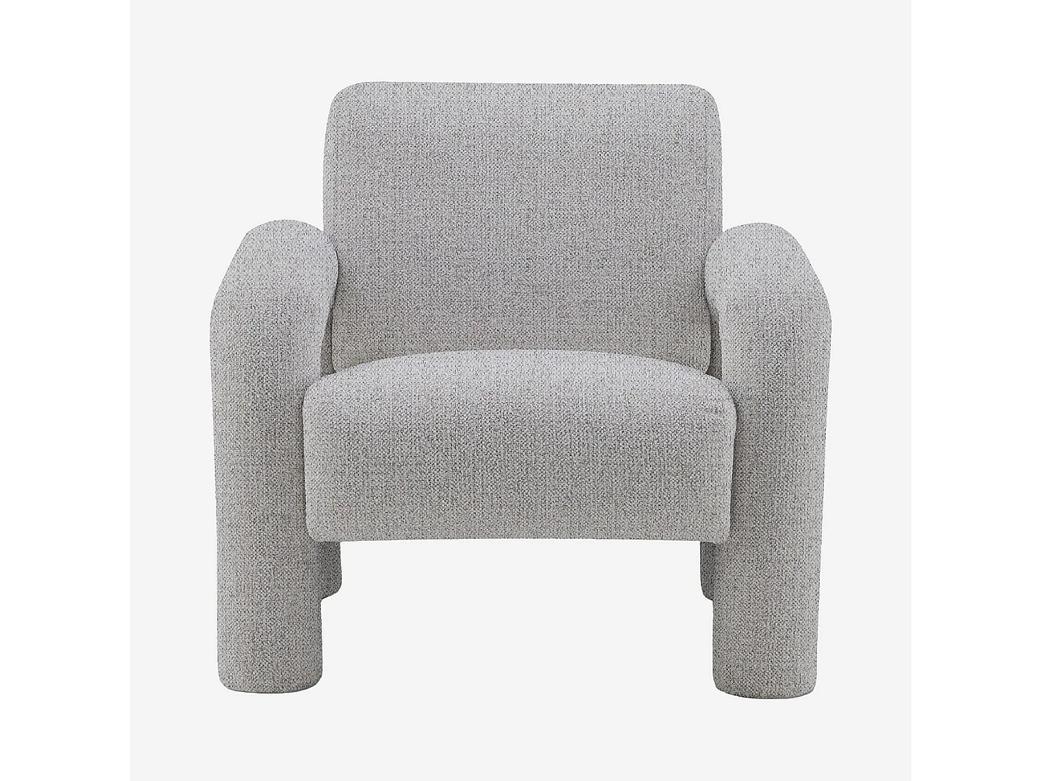Habitat - Fauteuil design en tissu texturé - Gris chiné - Felicie