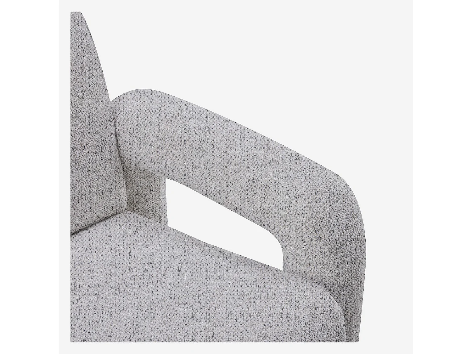 Habitat - Fauteuil design en tissu texturé - Gris chiné - Felicie