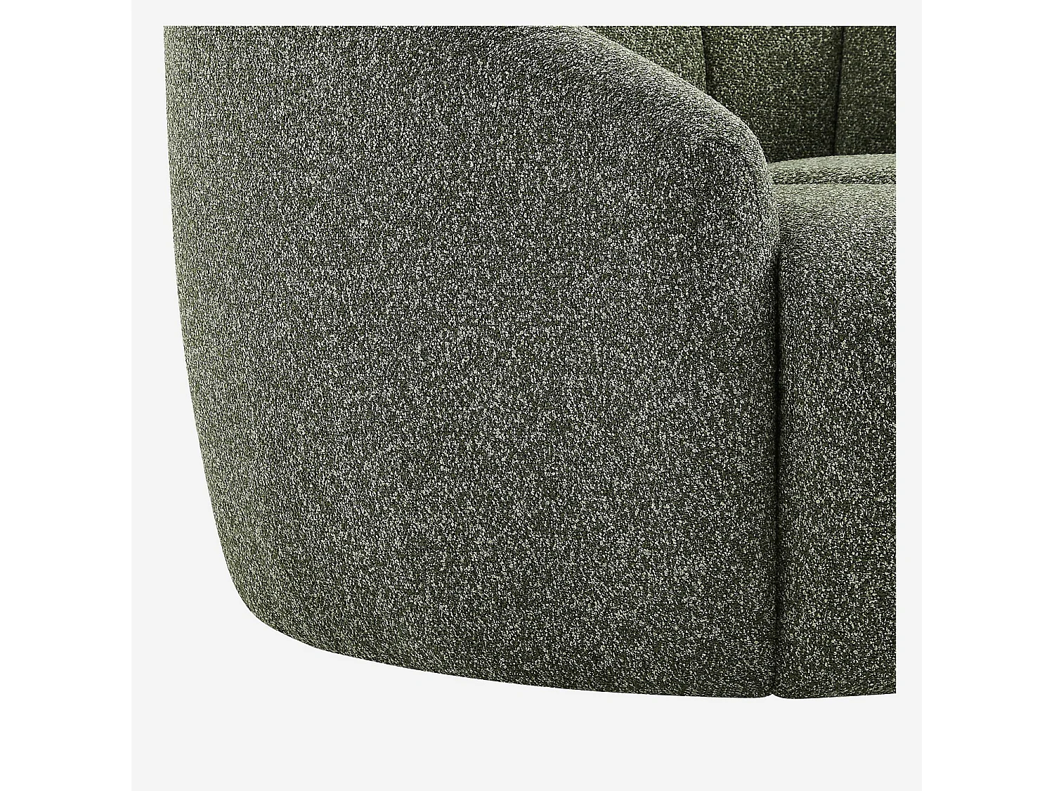 Habitat - Fauteuil loveuse pivotant en tissu texturé - Vert sapin - Mayera