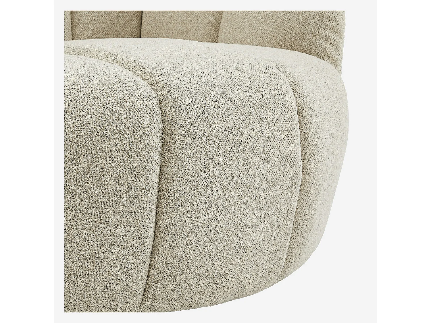 Habitat - Fauteuil loveuse pivotant en tissu texturé - Crème - Mayera