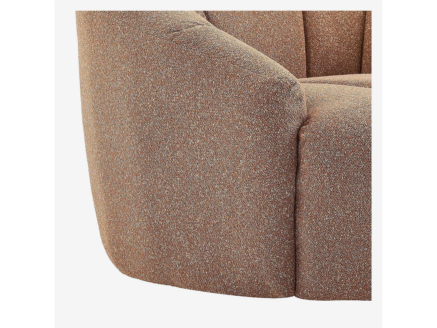 Habitat - Fauteuil loveuse pivotant en tissu texturé - Terracotta - Mayera