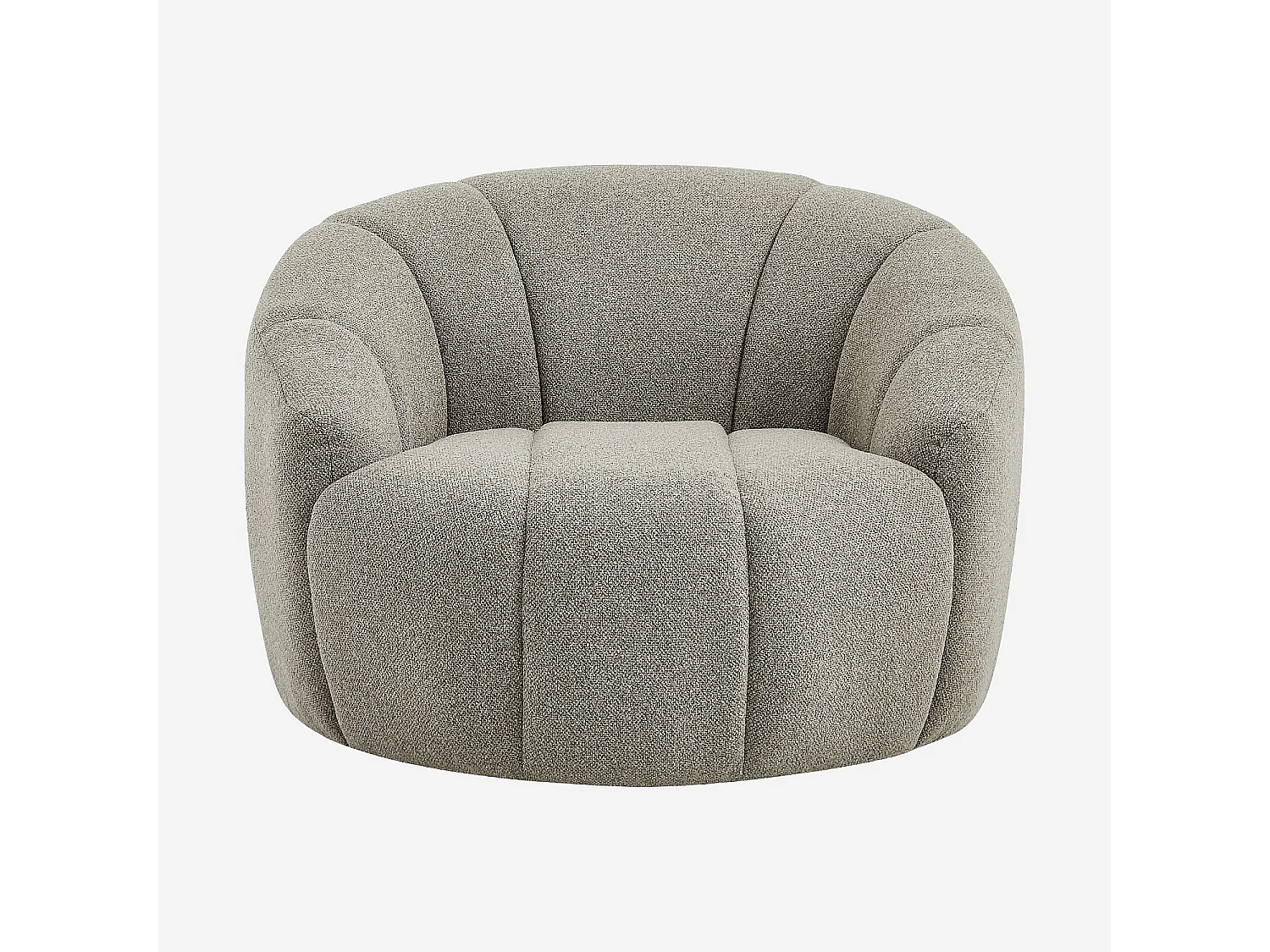 Habitat - Fauteuil loveuse pivotant en tissu texturé - Taupe - Mayera
