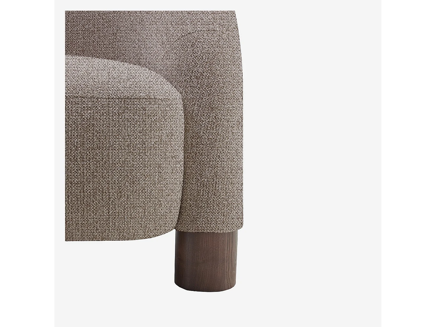 Habitat - Fauteuil en tissu chenille et pieds en bois - Taupe mélangé - Design by Morten Georgsen - Galina