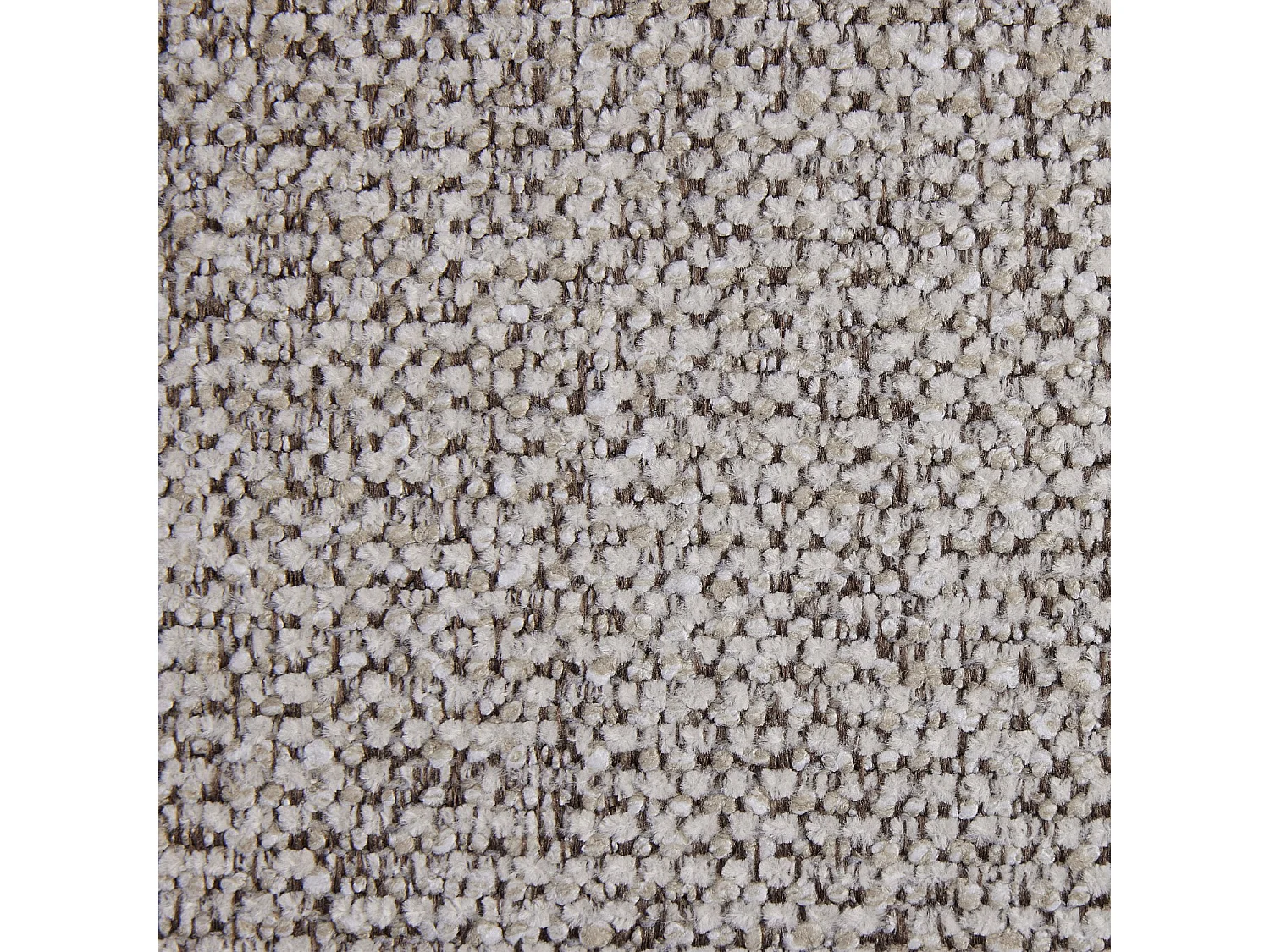 Fauteuil en tissu chenille et bois massif finition noyer - Taupe mélangé - Design by Morten Georgsen