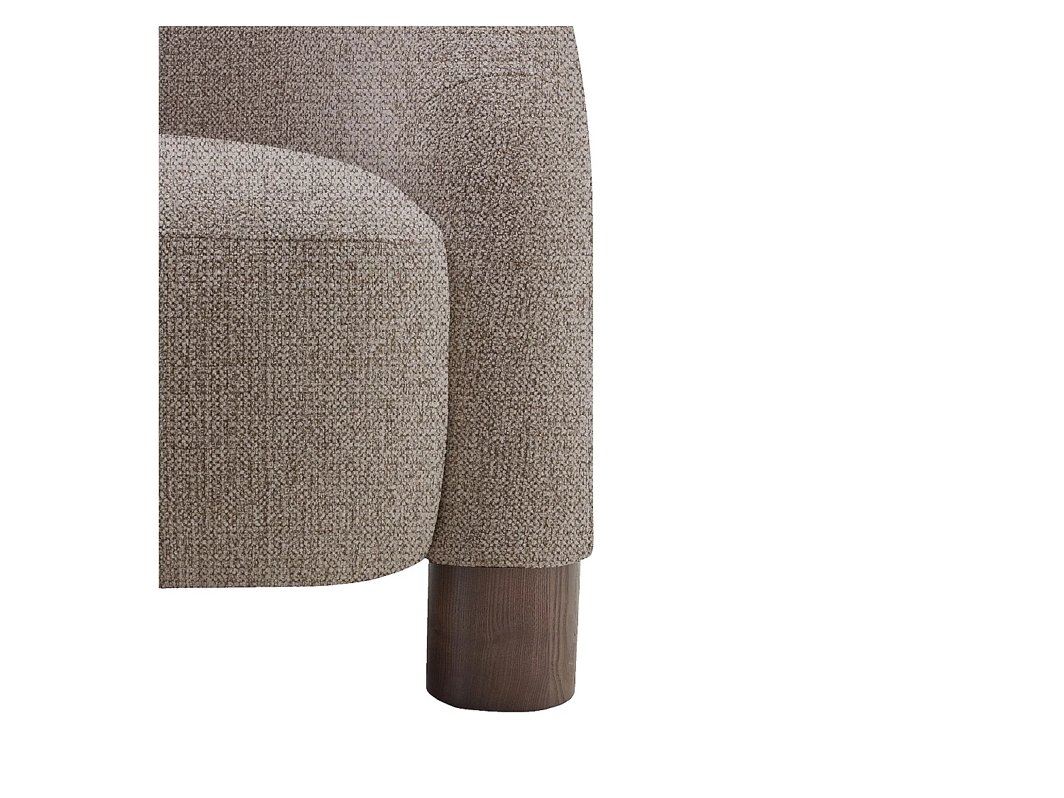 Habitat - Fauteuil en tissu chenille et bois massif finition noyer - Taupe mélangé - Design by Morten Georgsen - Galina