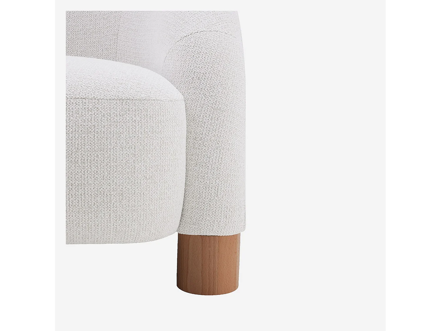 Habitat - Fauteuil en tissu chenille et pieds en bois - Beige mélangé - Design by Morten Georgsen - Galina