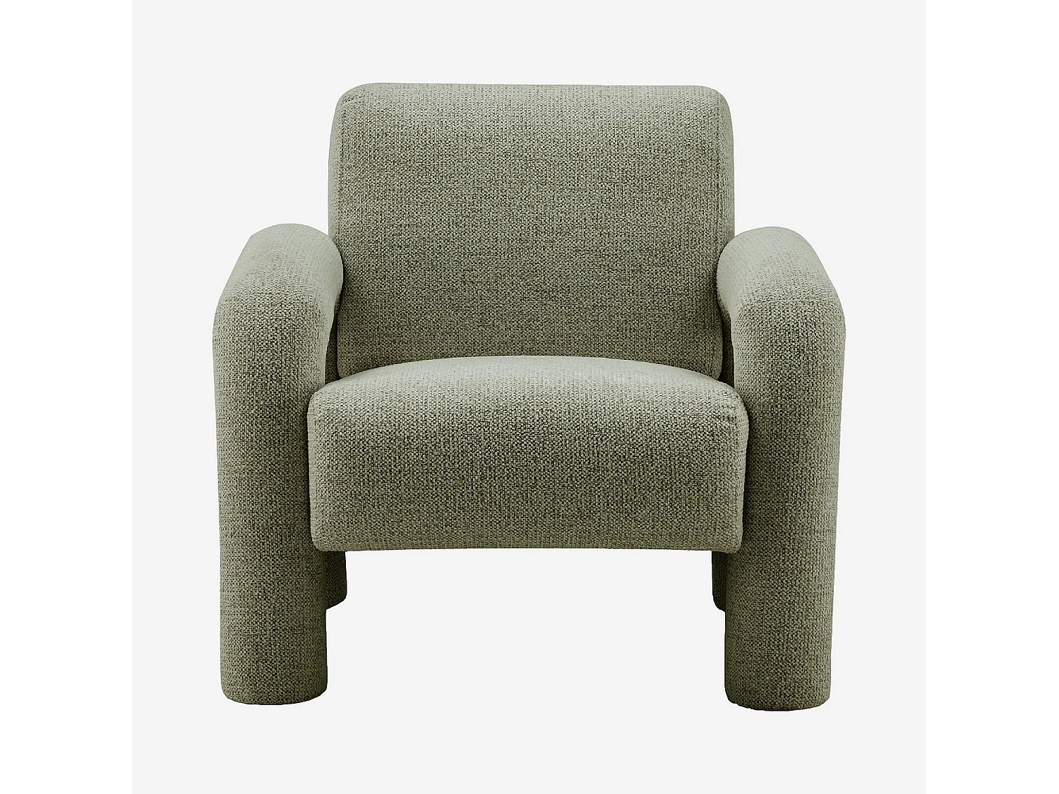 Habitat - Fauteuil design en tissu texturé - Vert sapin - Felicie