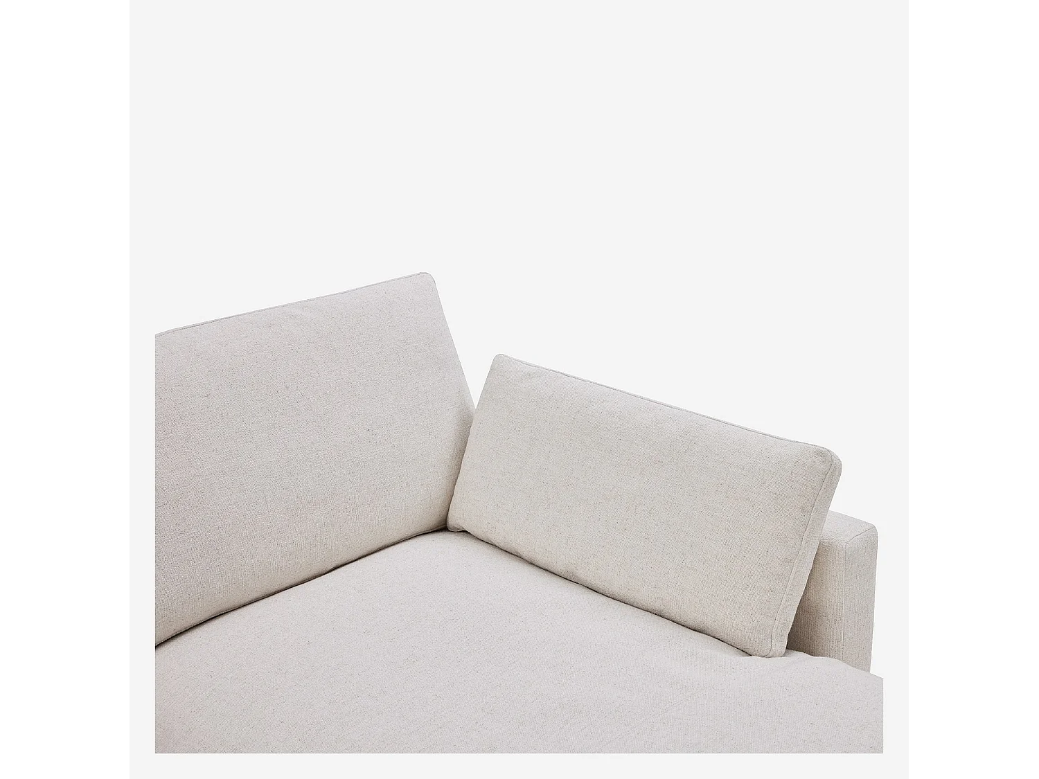 Méridienne coffre réversible en tissu - Ivoire