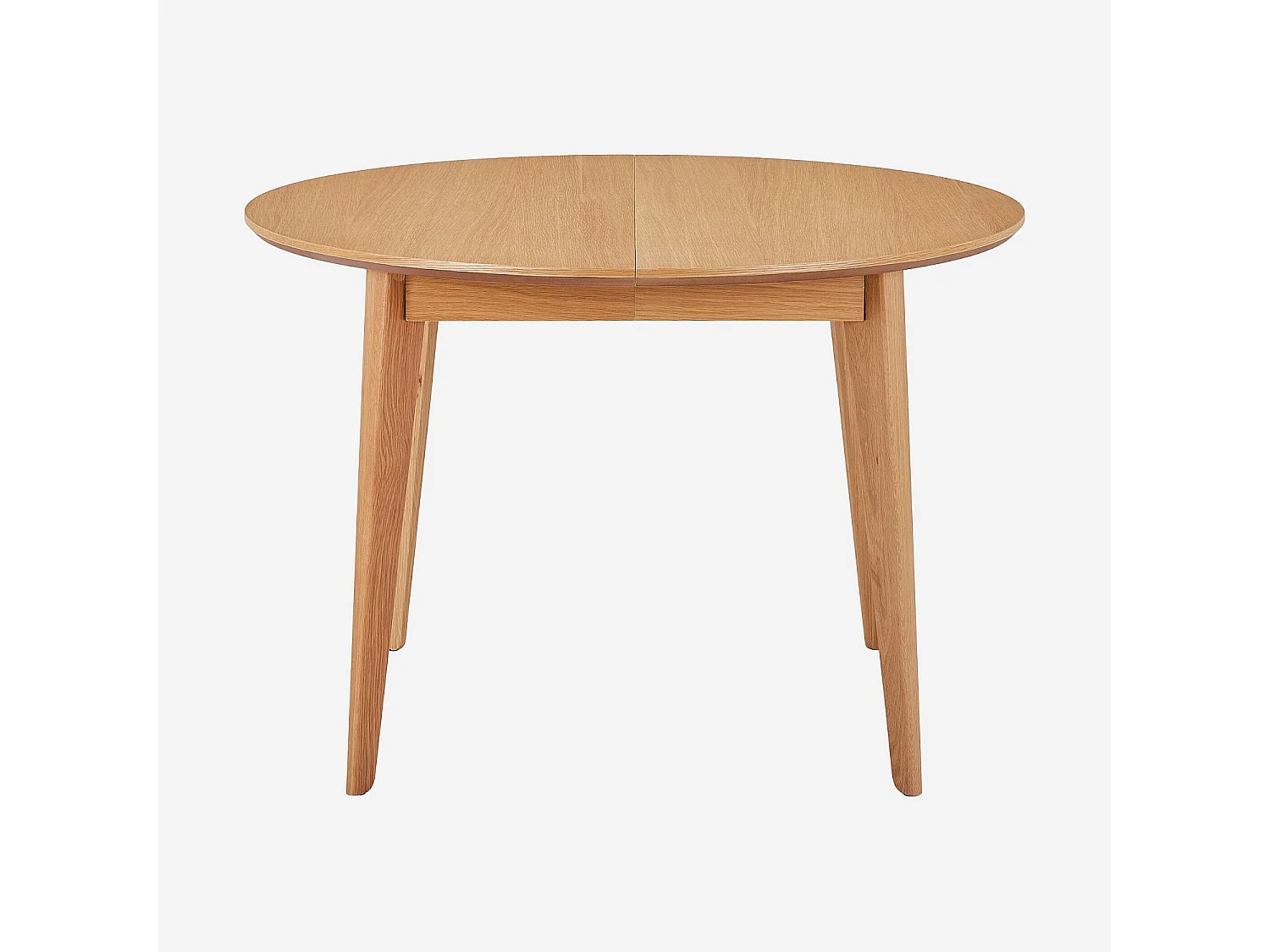 Habitat - Table ronde extensible en chêne - Naturel - Moder II