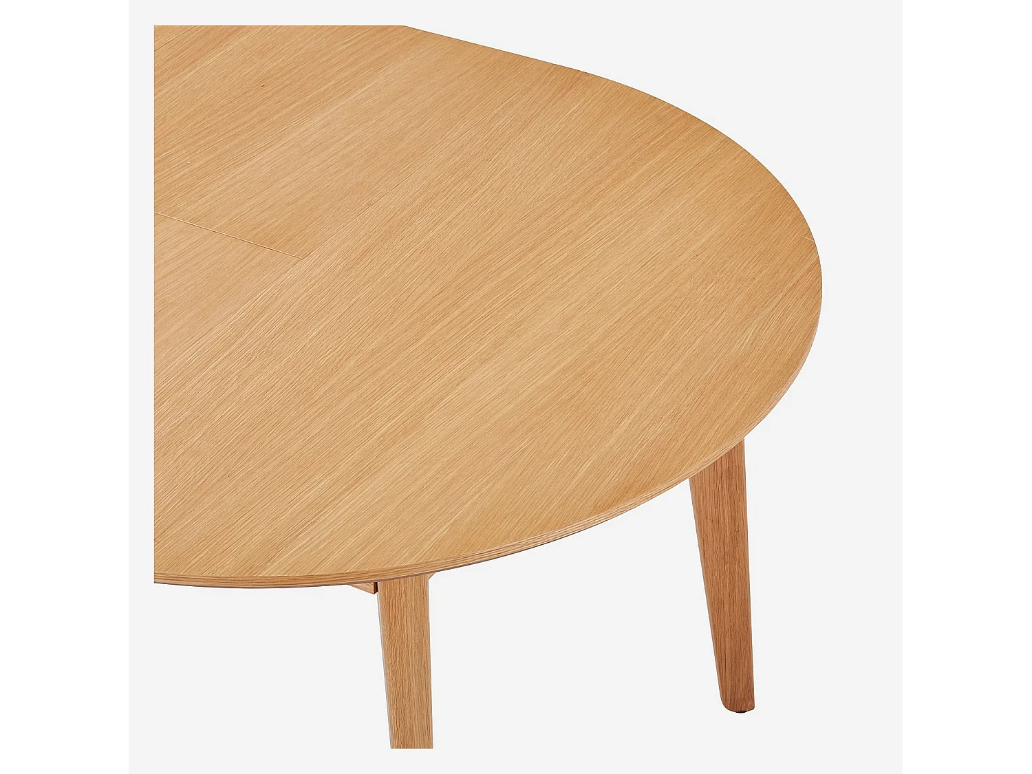 Habitat - Table ronde extensible en chêne - Naturel - Moder II