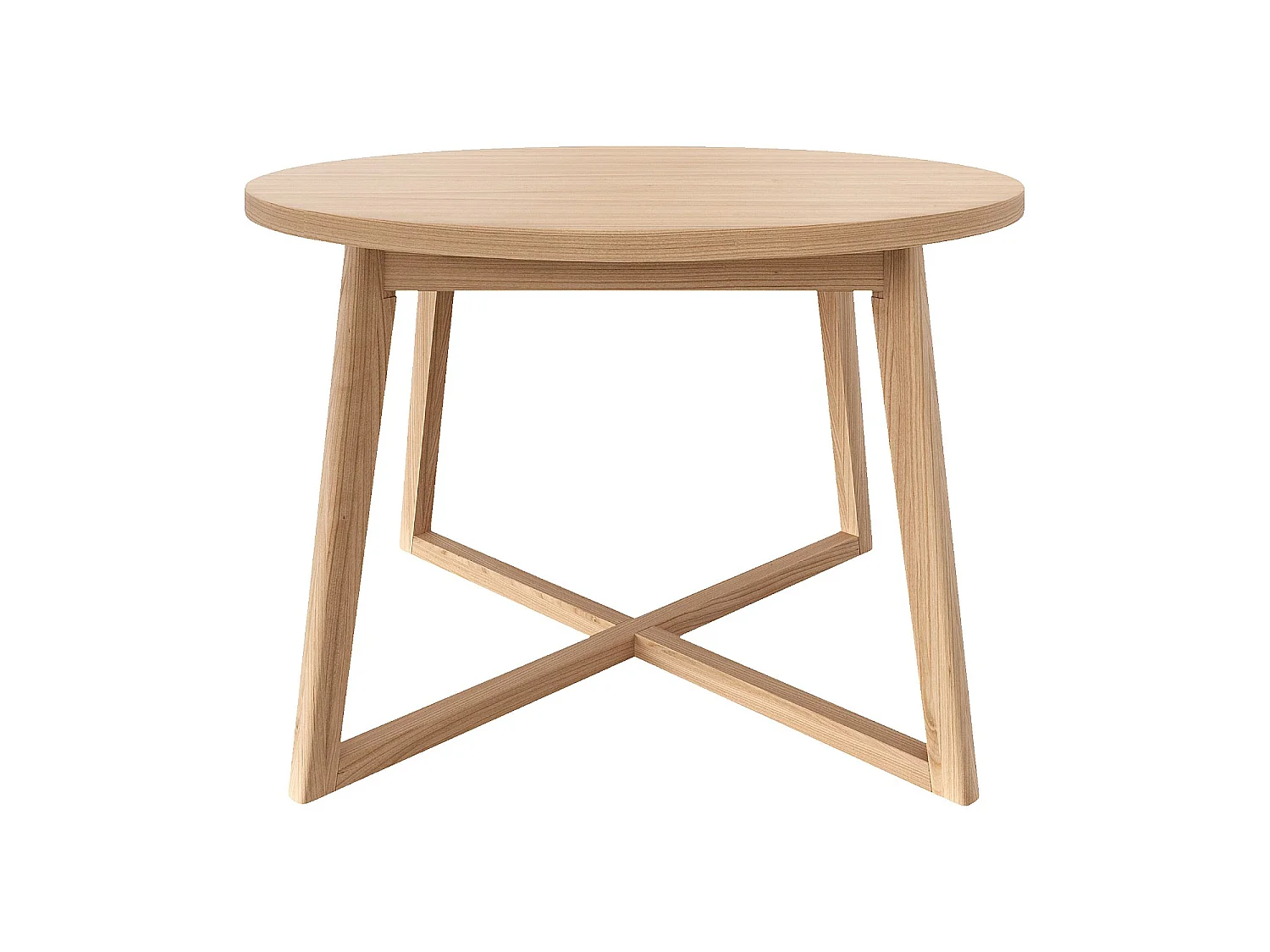 Habitat - Table à manger ronde extensible en chêne - 4 à 6 couverts - Naturel - Design by Hélèna Pille - Meduno