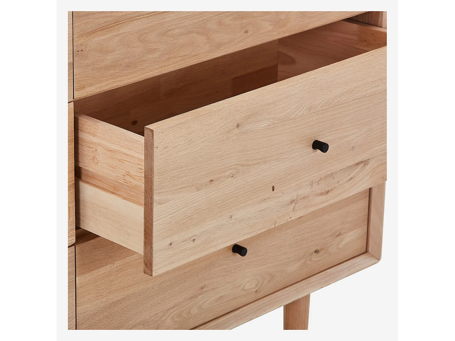 Commode 6 tiroirs en chêne massif - Naturel