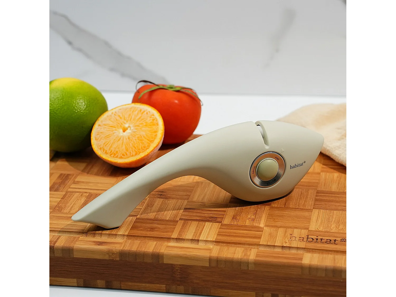 Aiguiseur de couteaux 3 en 1 - Blanc