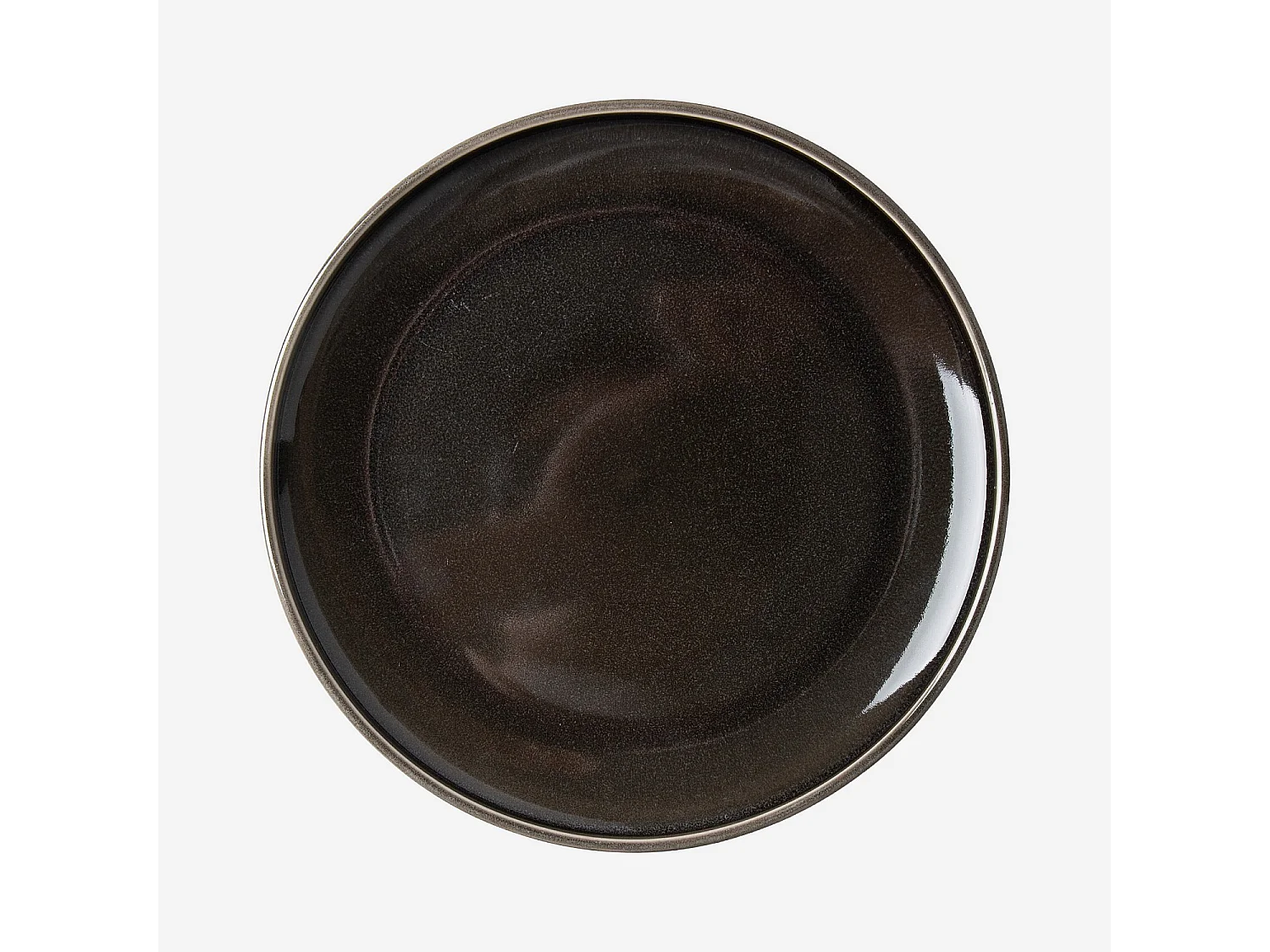 Service de table 18 pièces en grès à émail réactif - Noir