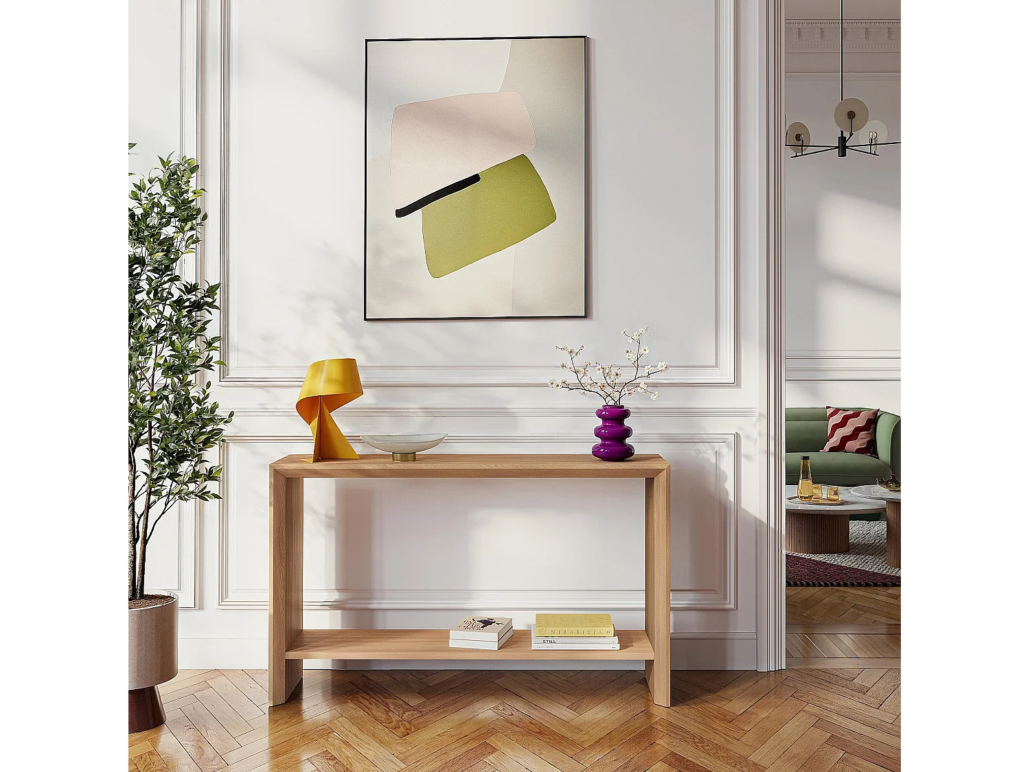 Console en chêne - Naturel