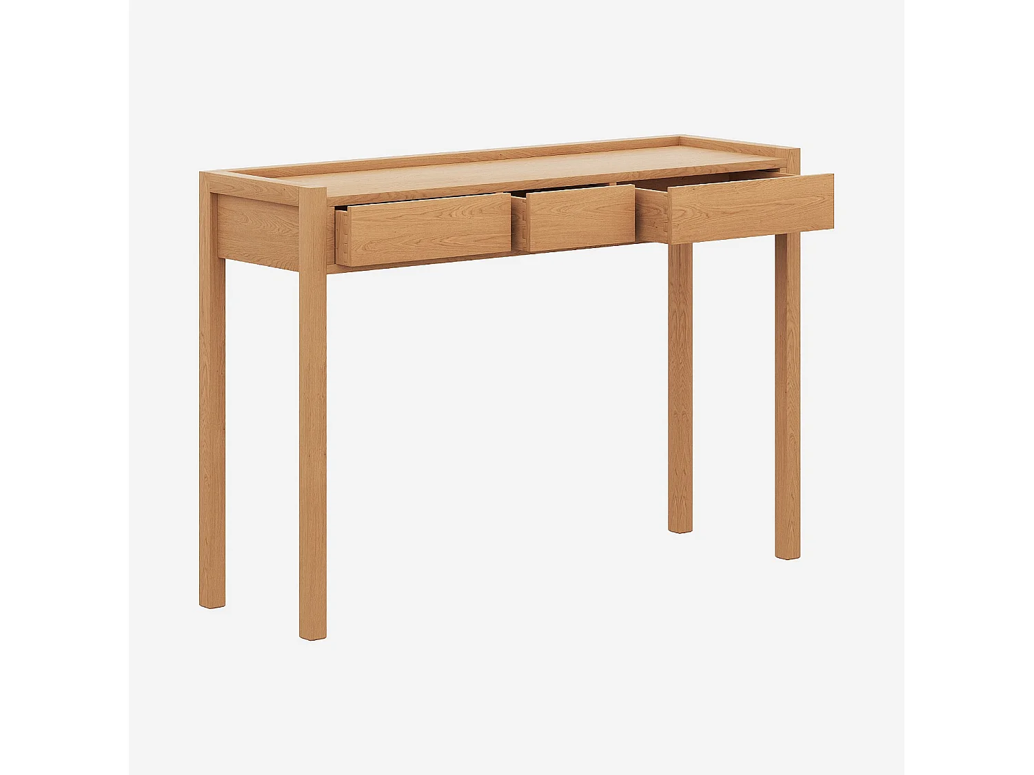 Habitat - Console de bureau 3 tiroirs en chêne - Naturel - Design by Bethan Gray - Hanita