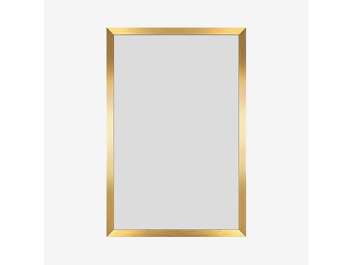 Miroir rectangulaire en acier inoxydable - 120 x 80 cm - Laiton brossé