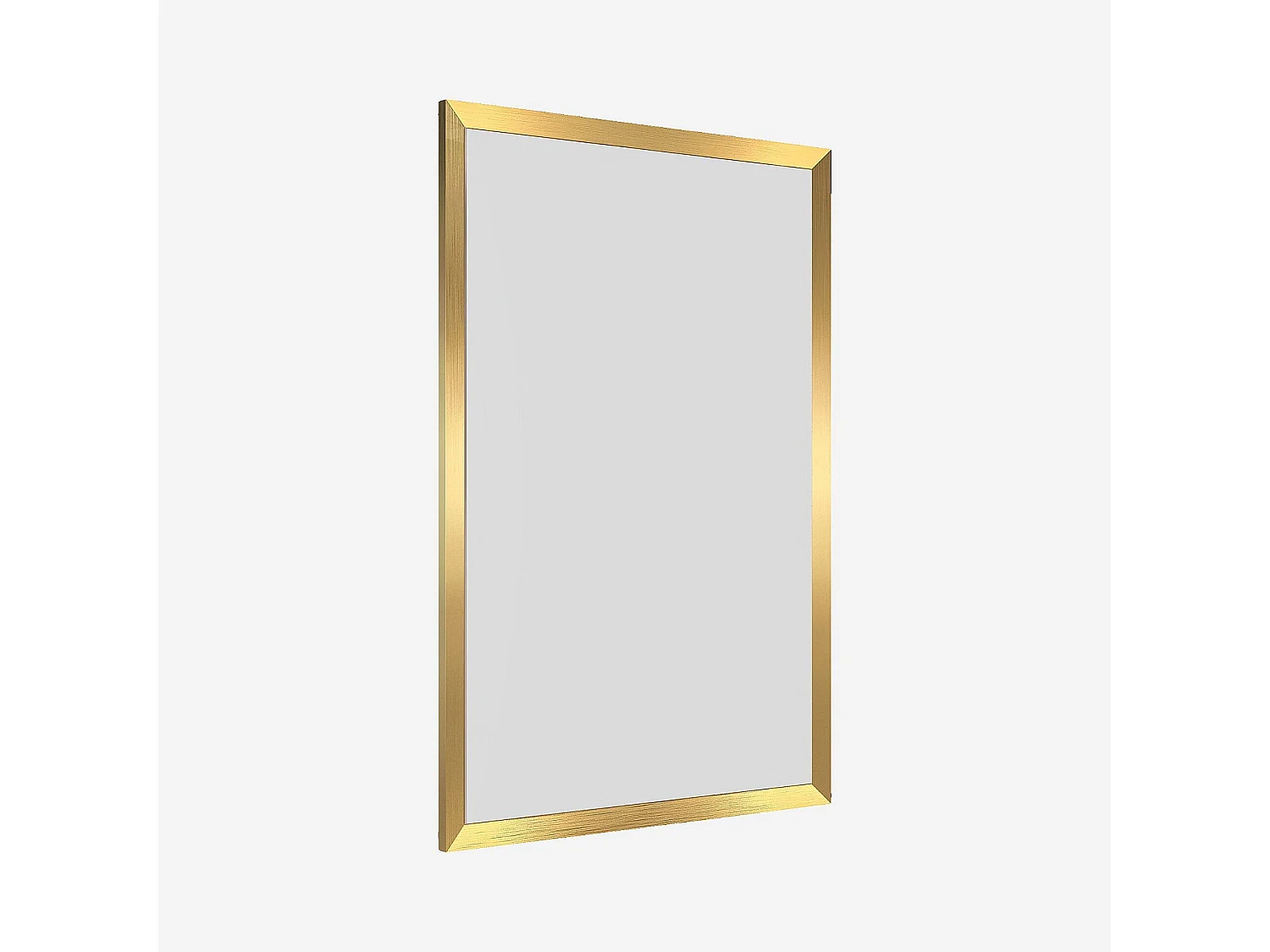 Miroir rectangulaire en acier inoxydable - 120 x 80 cm - Laiton brossé
