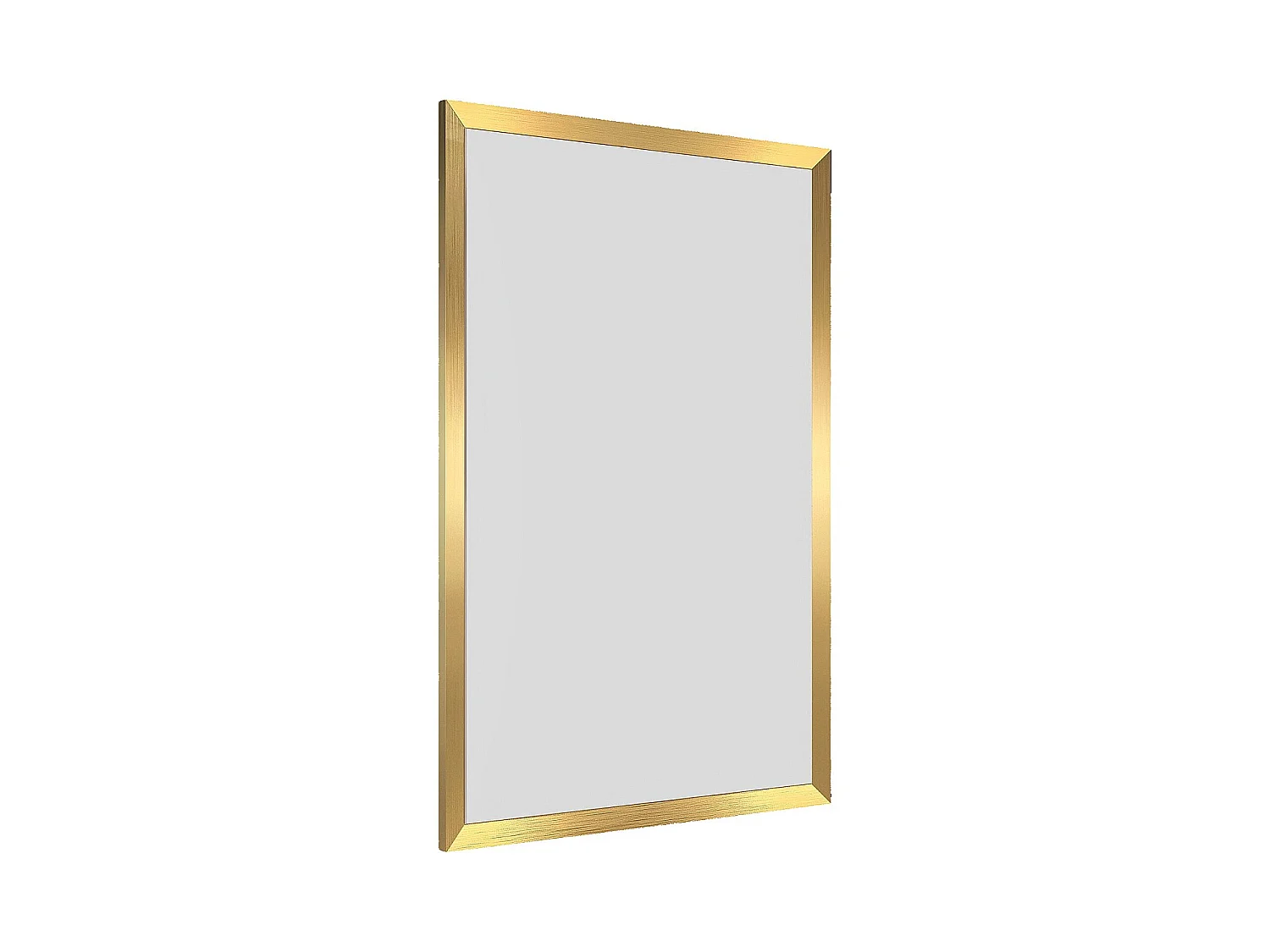 Habitat - Miroir rectangulaire en acier inoxydable - 80 x 120 cm - Laiton brossé - Elyo