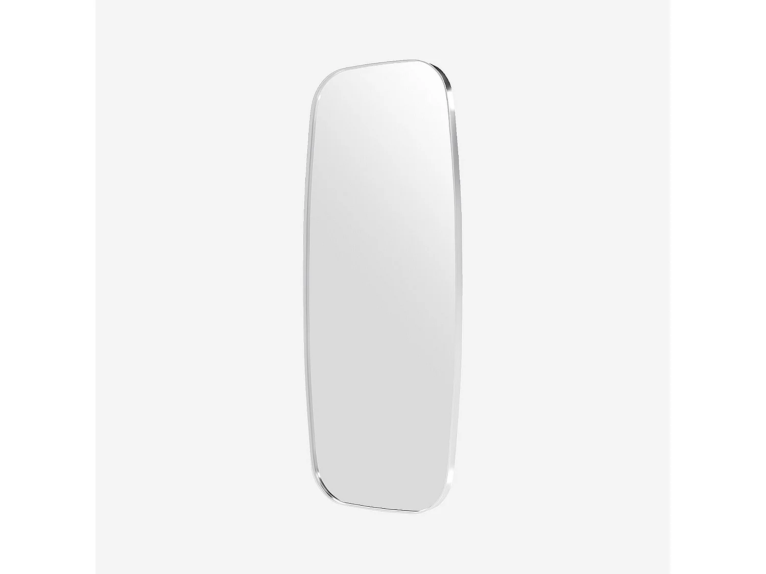 Miroir rectangulaire en acier inoxydable - 120 x 50 cm - Chrome