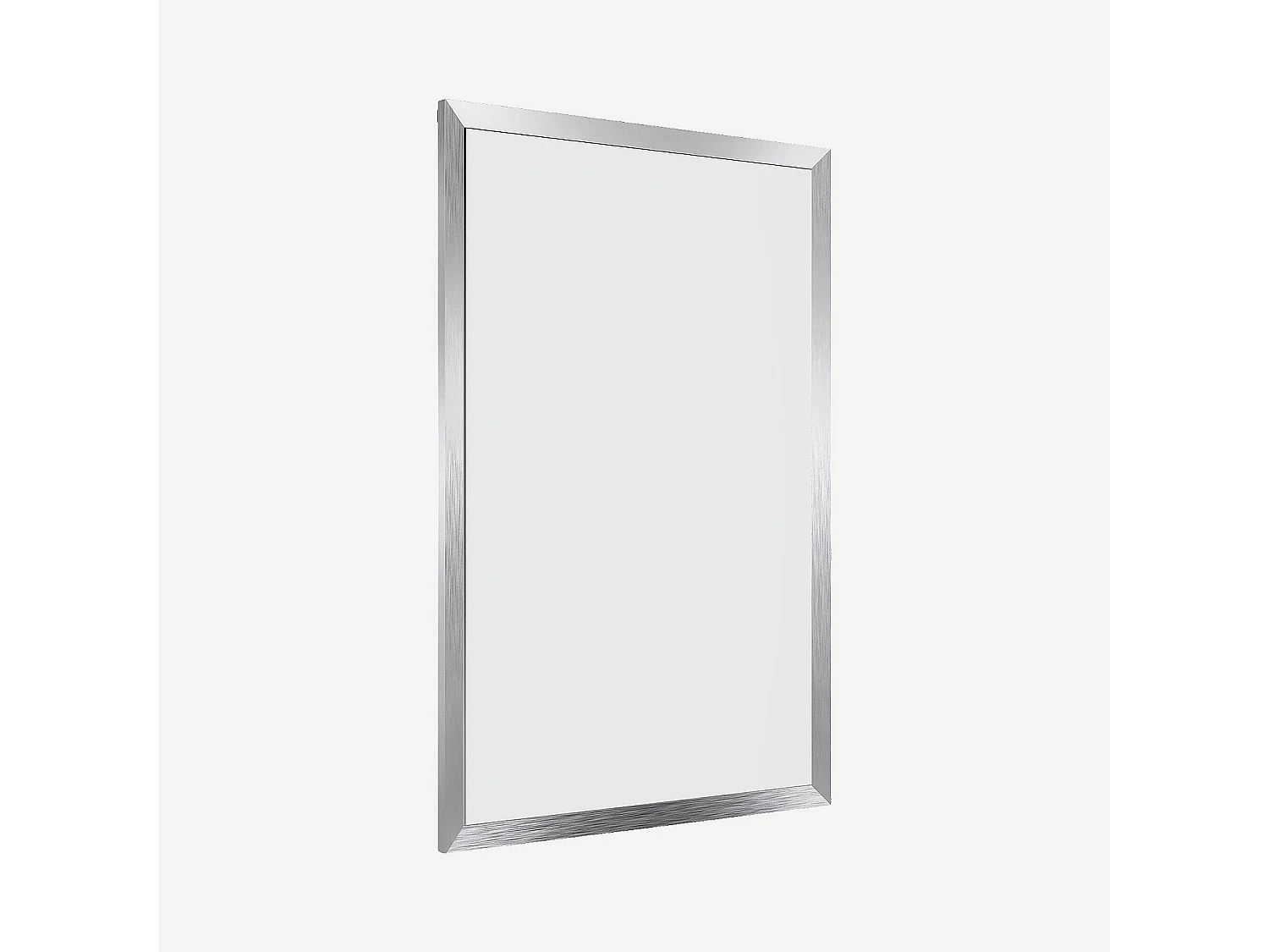 Miroir rectangulaire en acier inoxydable - 120 x 80 cm - Chrome