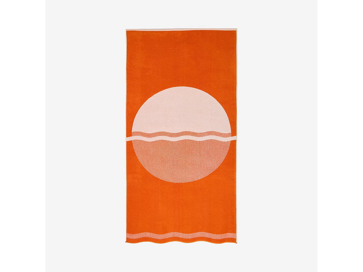 Drap de plage en coton - 90 x 180 cm - Orange Tangerine - Design by Floriane Jacques