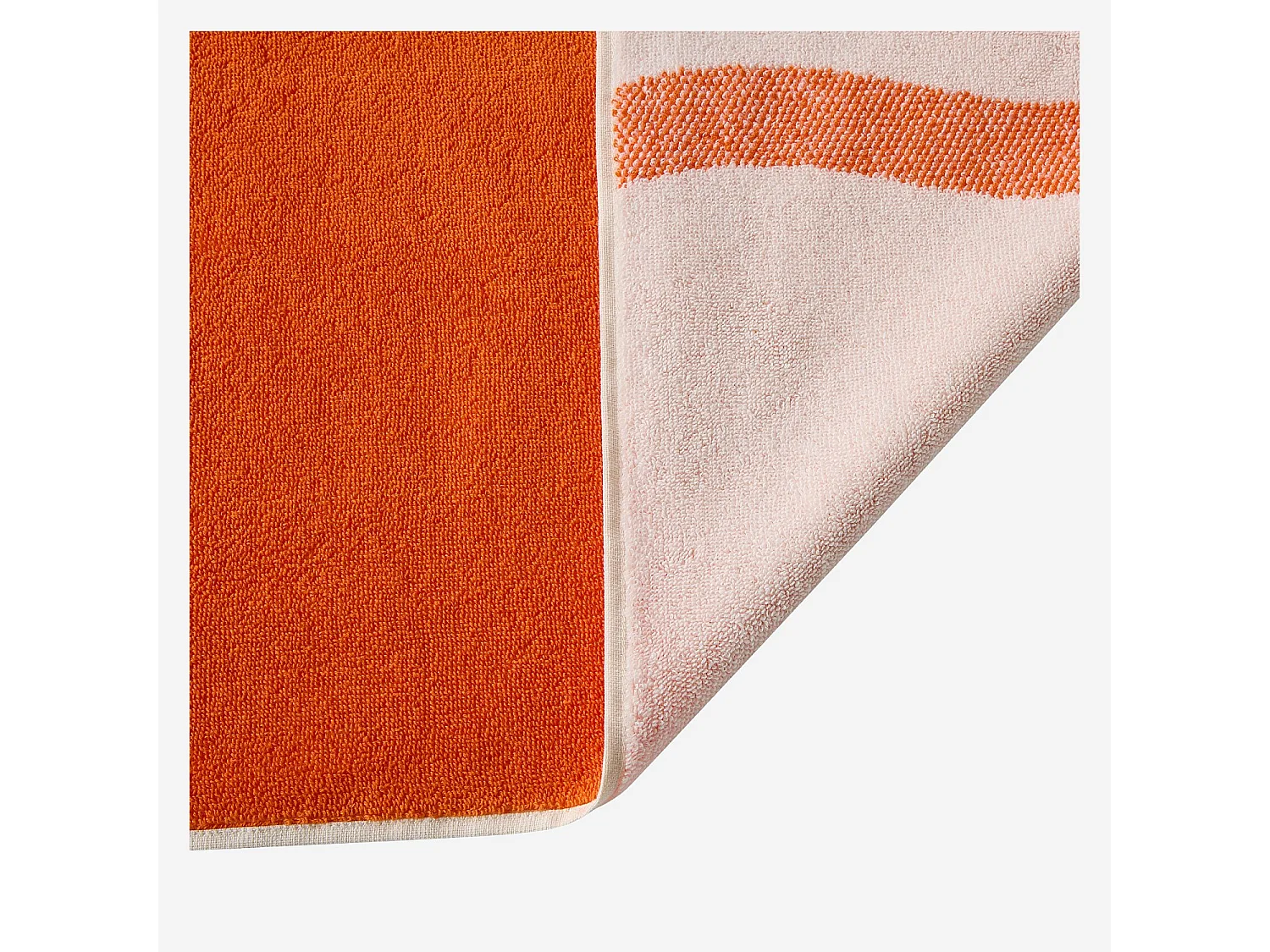 Drap de plage en coton - 90 x 180 cm - Orange Tangerine - Design by Floriane Jacques