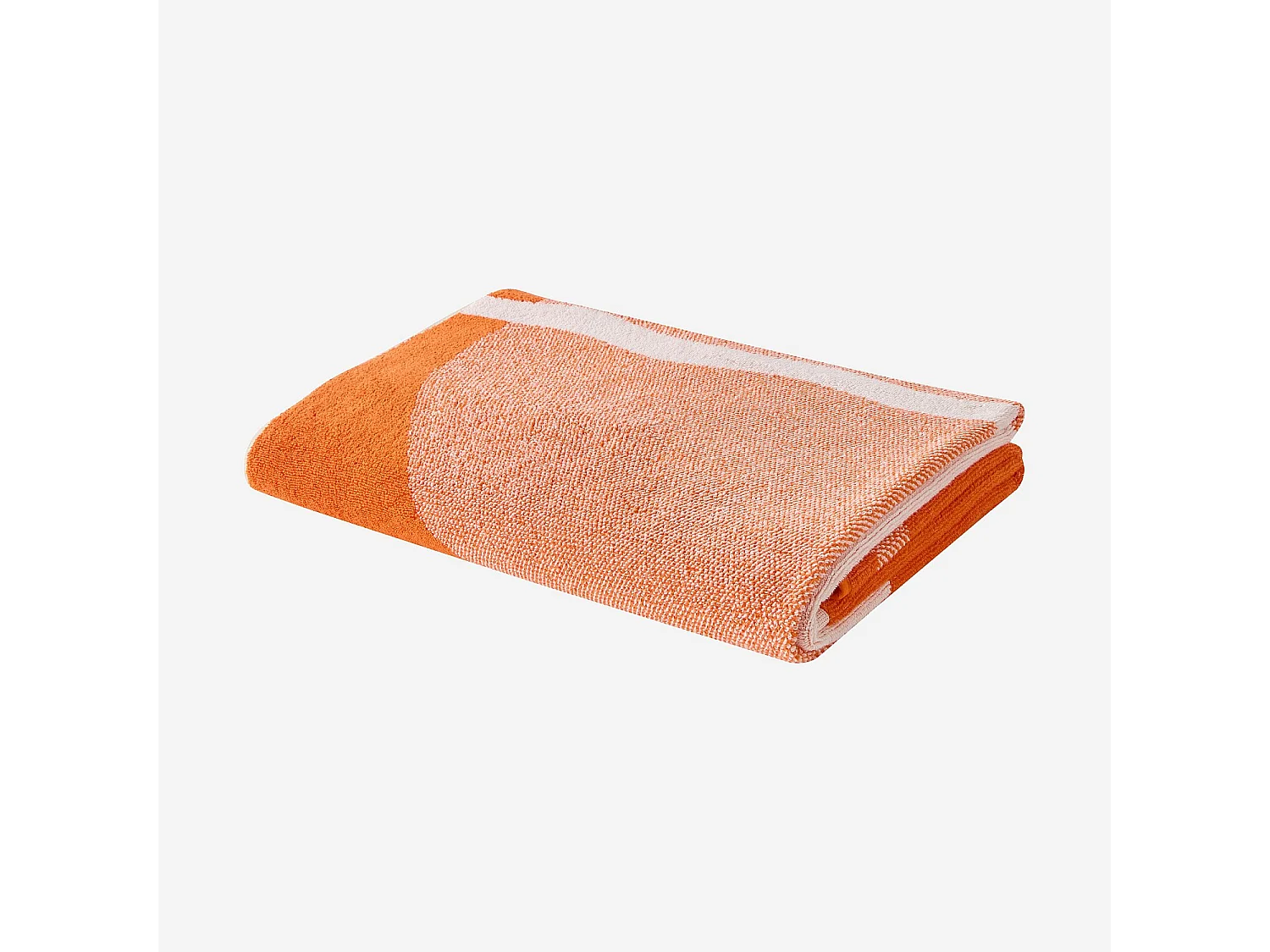 Drap de plage en coton - 90 x 180 cm - Orange Tangerine - Design by Floriane Jacques