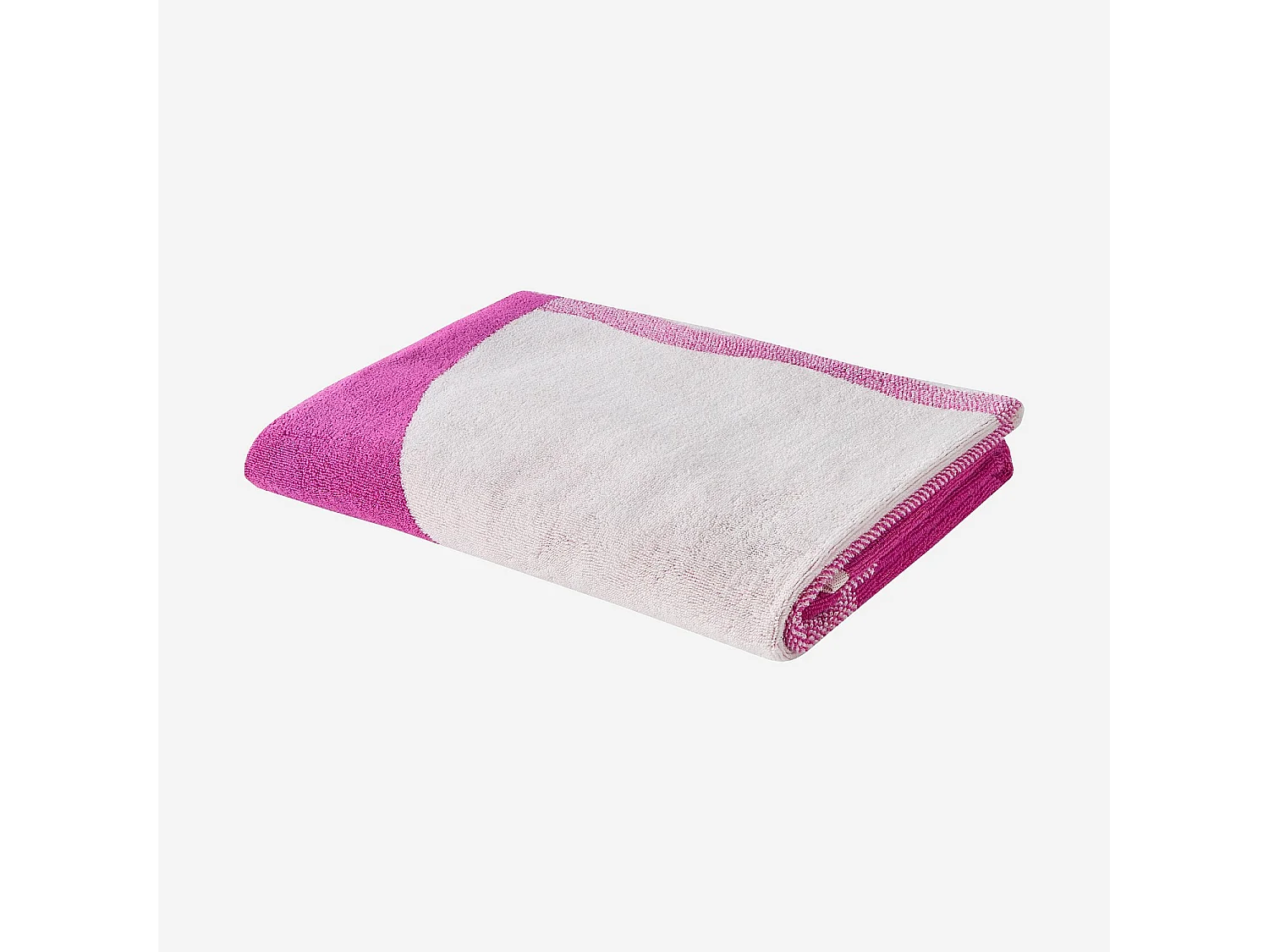 Drap de plage en coton - 90 x 180 cm - Fuchsia - Design by Floriane Jacques