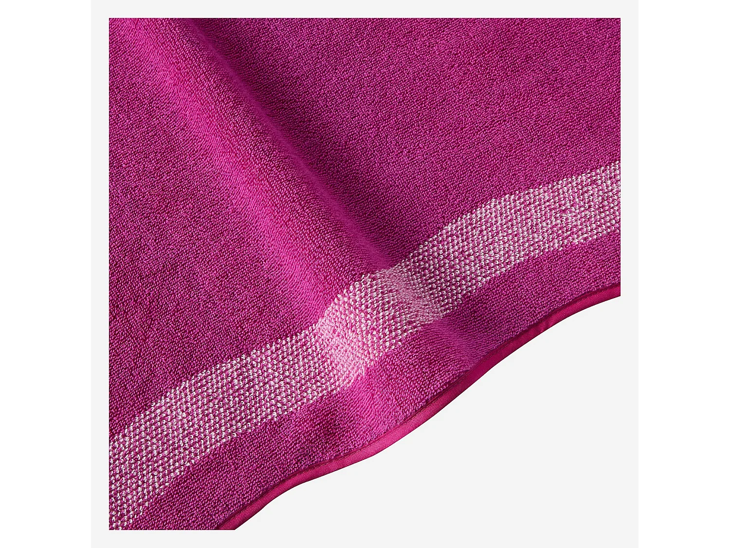 Drap de plage en coton - 90 x 180 cm - Fuchsia - Design by Floriane Jacques