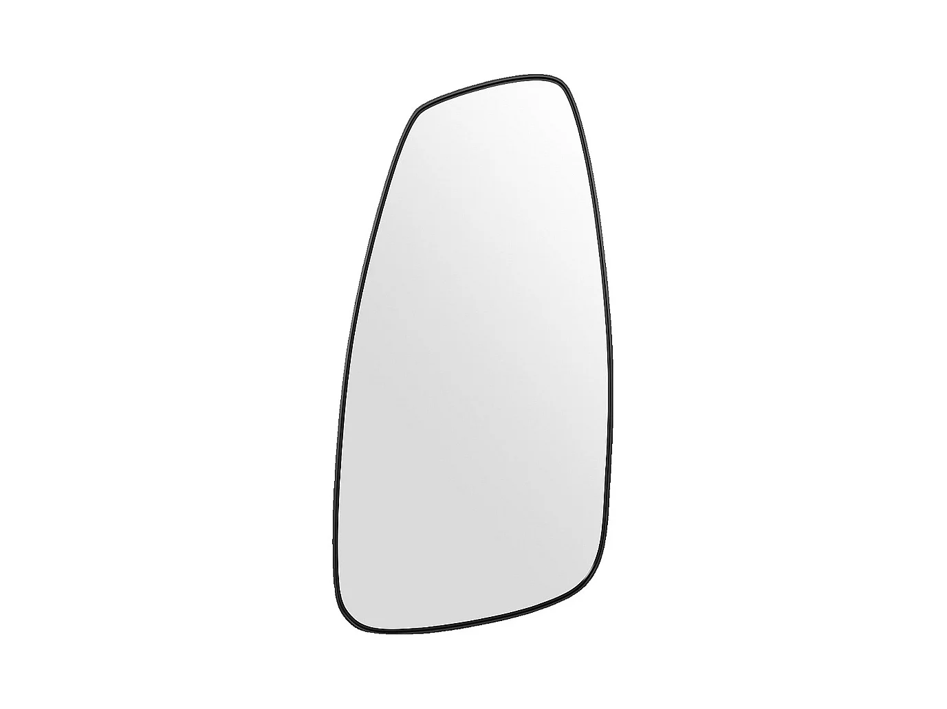 Habitat - Miroir asymétrique en acier inoxydable - 34 x 68 cm - Noir mat - Oryna