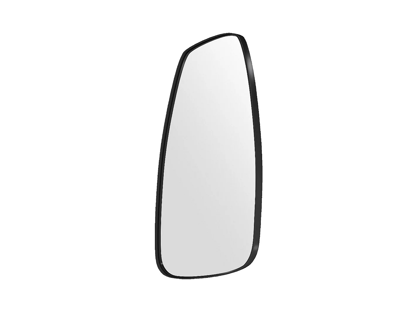 Habitat - Miroir asymétrique en acier inoxydable - 34 x 68 cm - Noir mat - Oryna