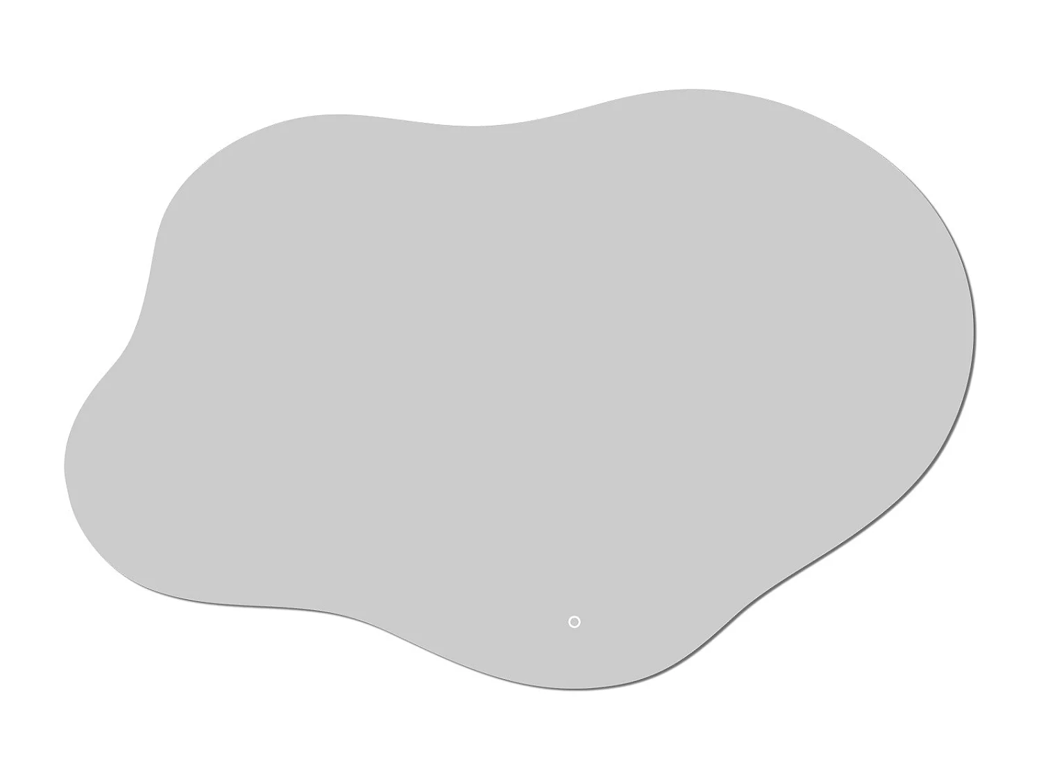 Espelho de Banho LED AICA 100x66cm Irregular - 3 Cores,Antiembaçante,Brilho Ajustável e Memória