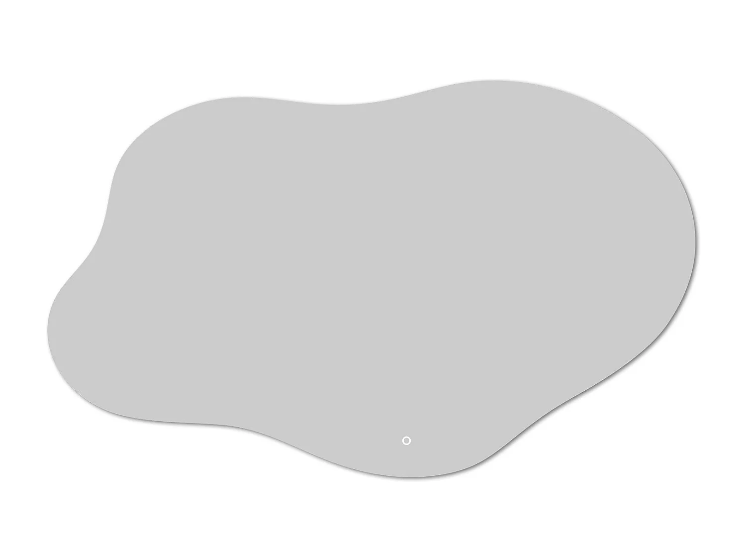 Espelho de Banho LED AICA 85x52cm Irregular - 3 Cores,Antiembaçante,Brilho Ajustável e Memória