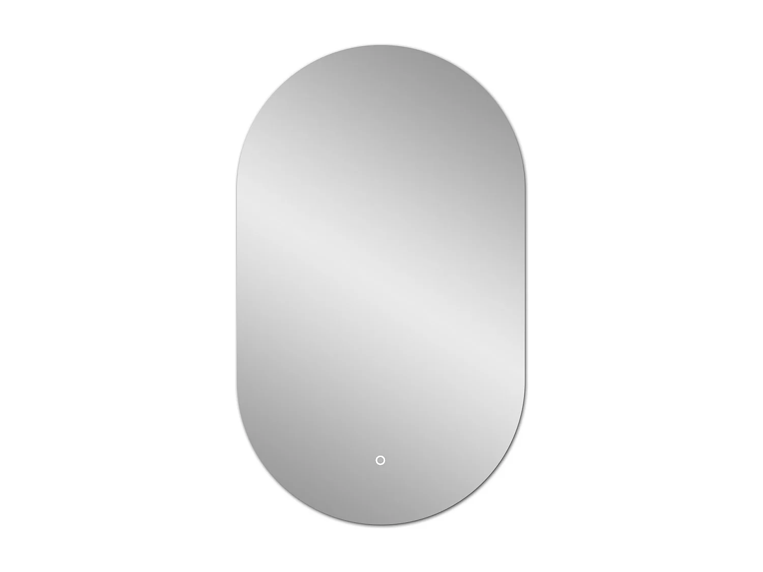 Espelho de Banho Oval AICA com LED Branco,Brilho Ajustável e Função Memória,45x75cm