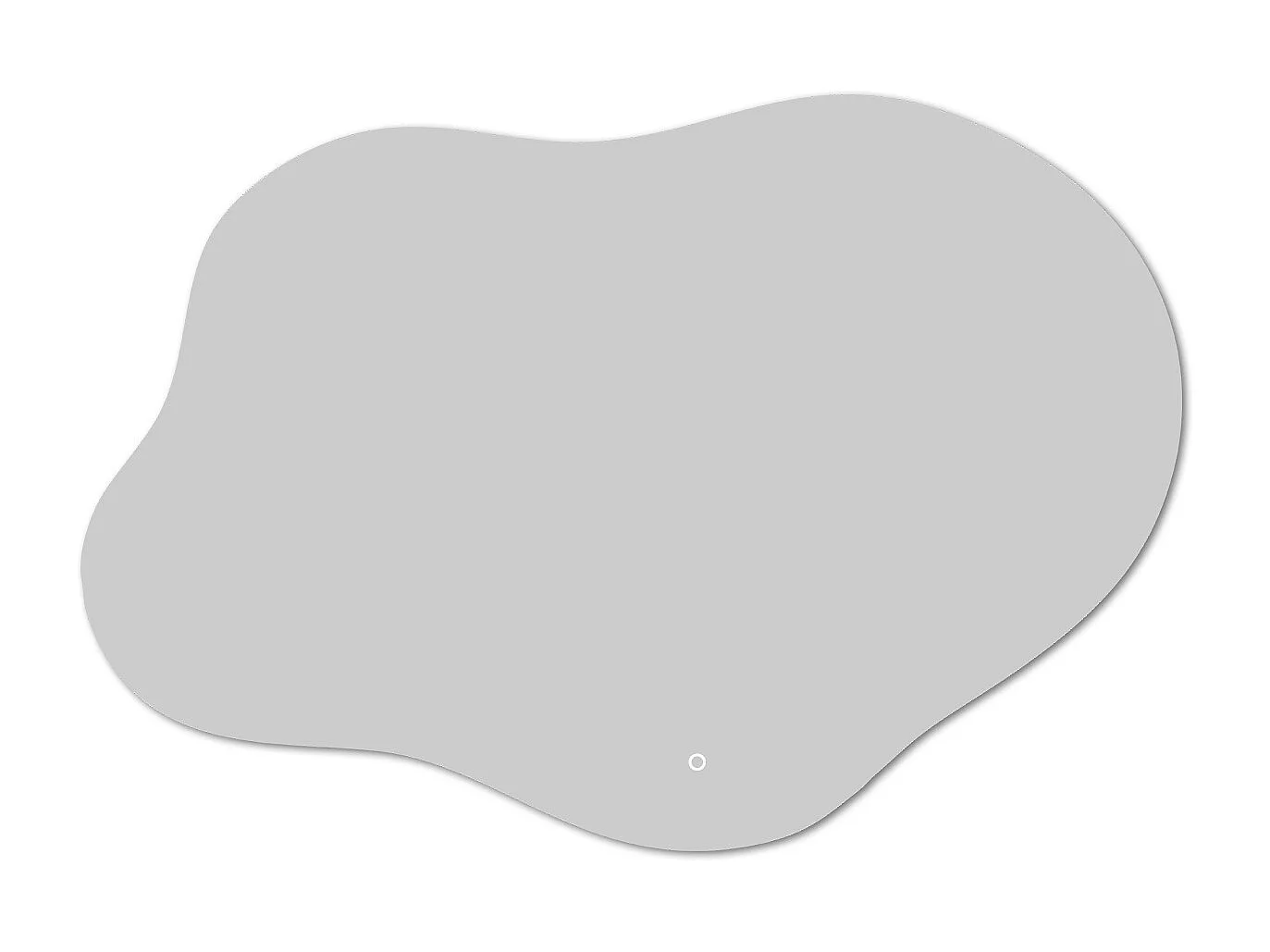 Espelho de Banho LED AICA 80x55cm Irregular - 3 Cores,Antiembaçante,Brilho Ajustável e Memória