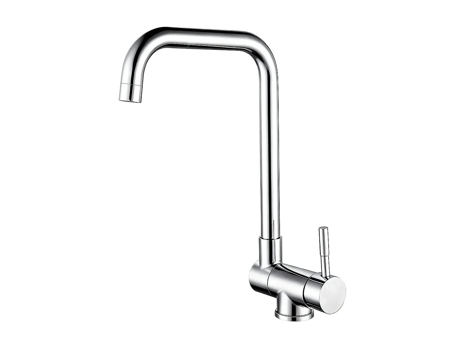 Robinet de Cuisine Chromé à Double Fonction Rotatif à 360° et Inclinable en Acier Inoxydable 304 avec Soupape en Céramique