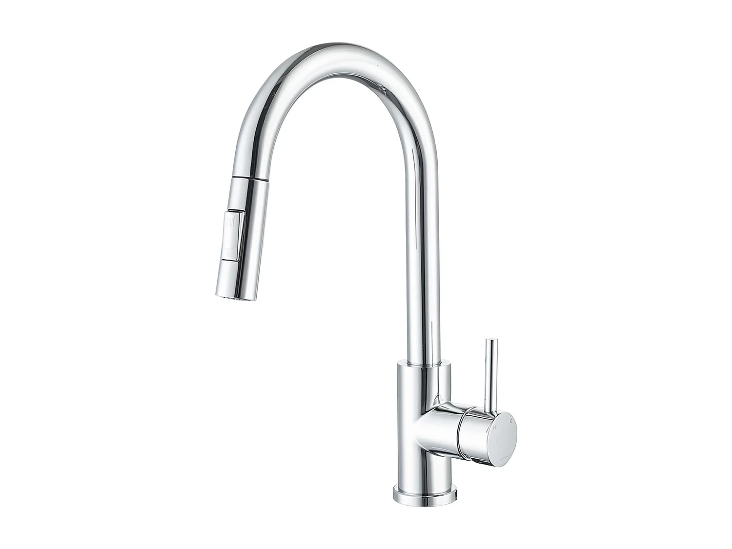 Robinet de Cuisine à Douche Colonne 2 Modes Débit Eau Extractible 360° Rotatif Monocommande Finition Chromée