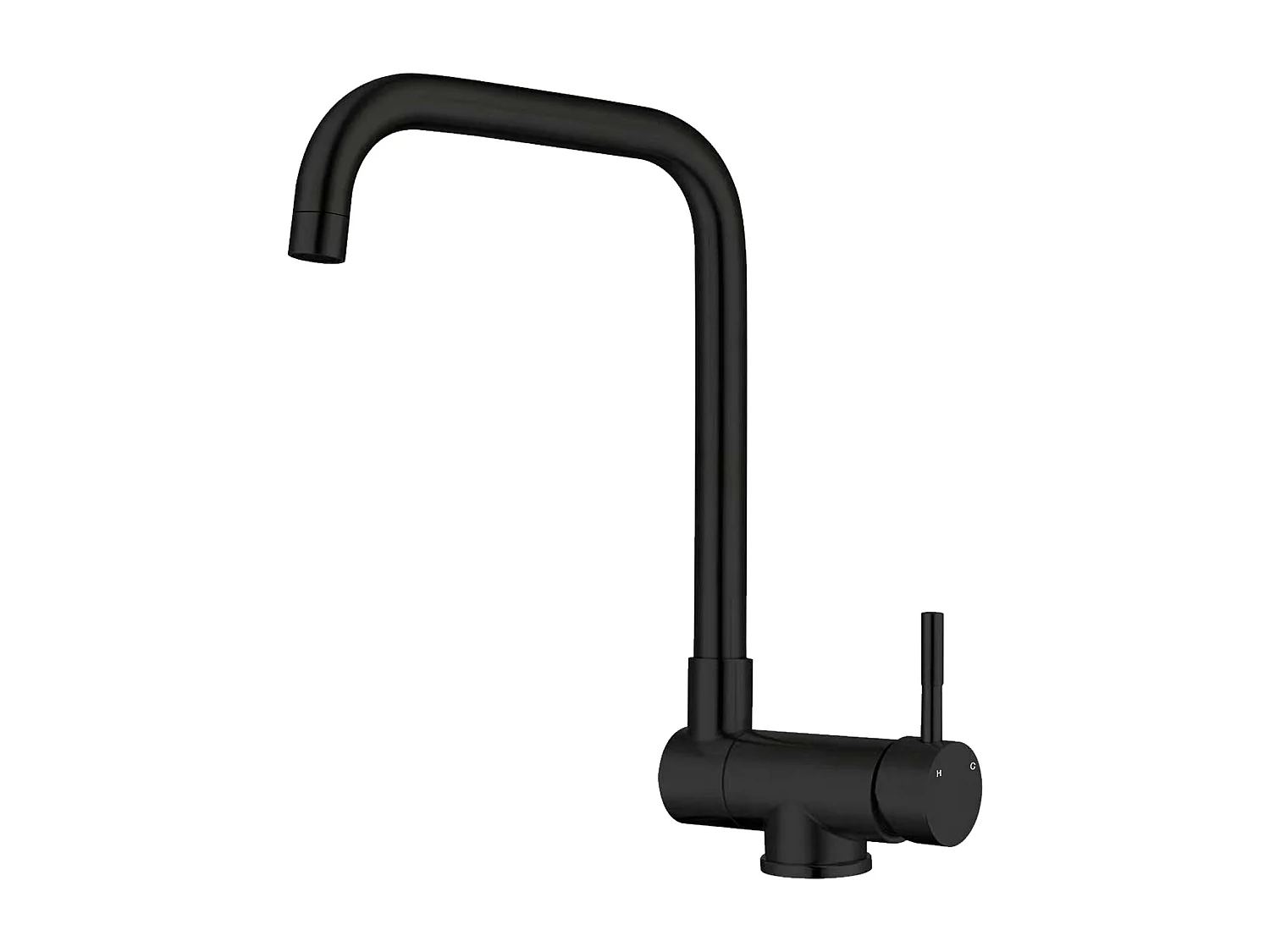 Robinet de Cuisine Noir à Double Fonction Rotatif à 360° et Inclinable en Acier Inoxydable 304 avec Soupape en Céramique