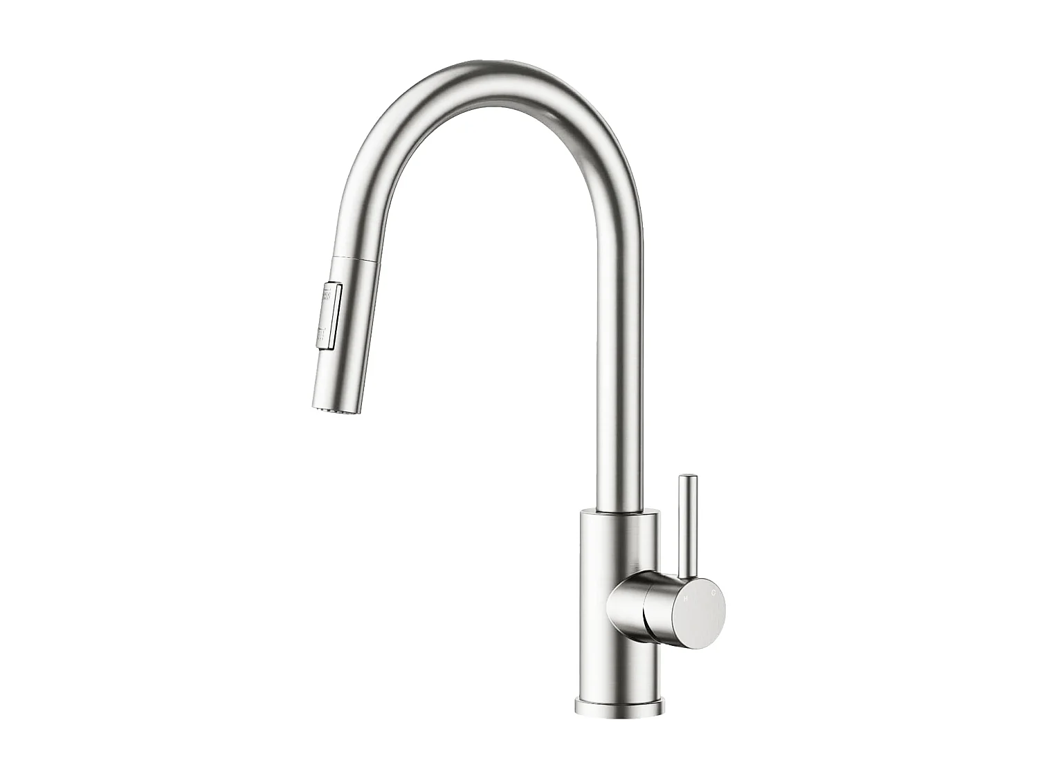 Robinet de Cuisine à Douche Colonne 2 Modes Débit Eau Extractible 360° Rotatif Monocommande Finition Brossée
