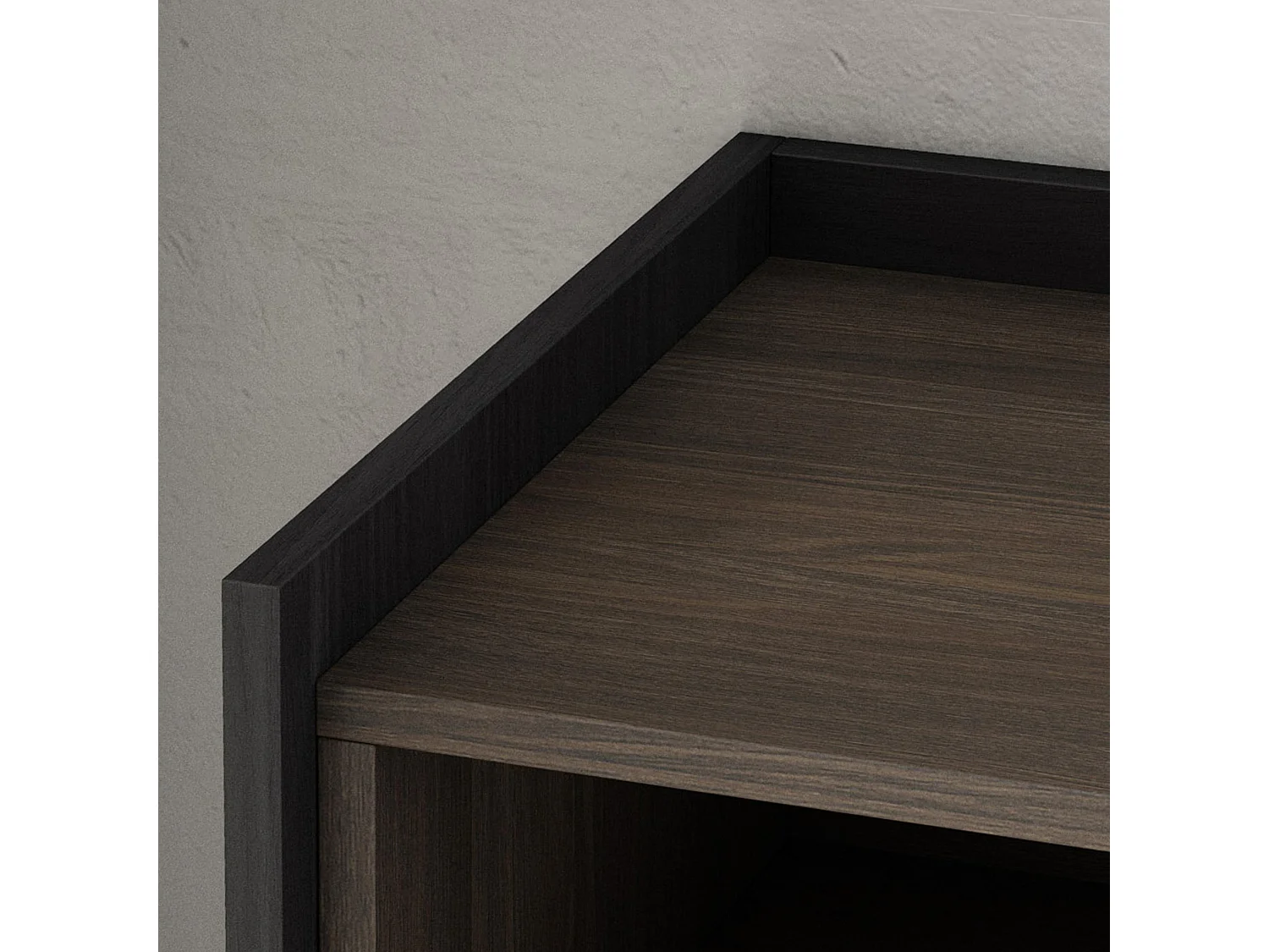 TV-Schrank, Lowboard, 207x50x37 cm, Für TV-Geräte bis zu 80", LED, Dunkler Eiche und Schwarz
